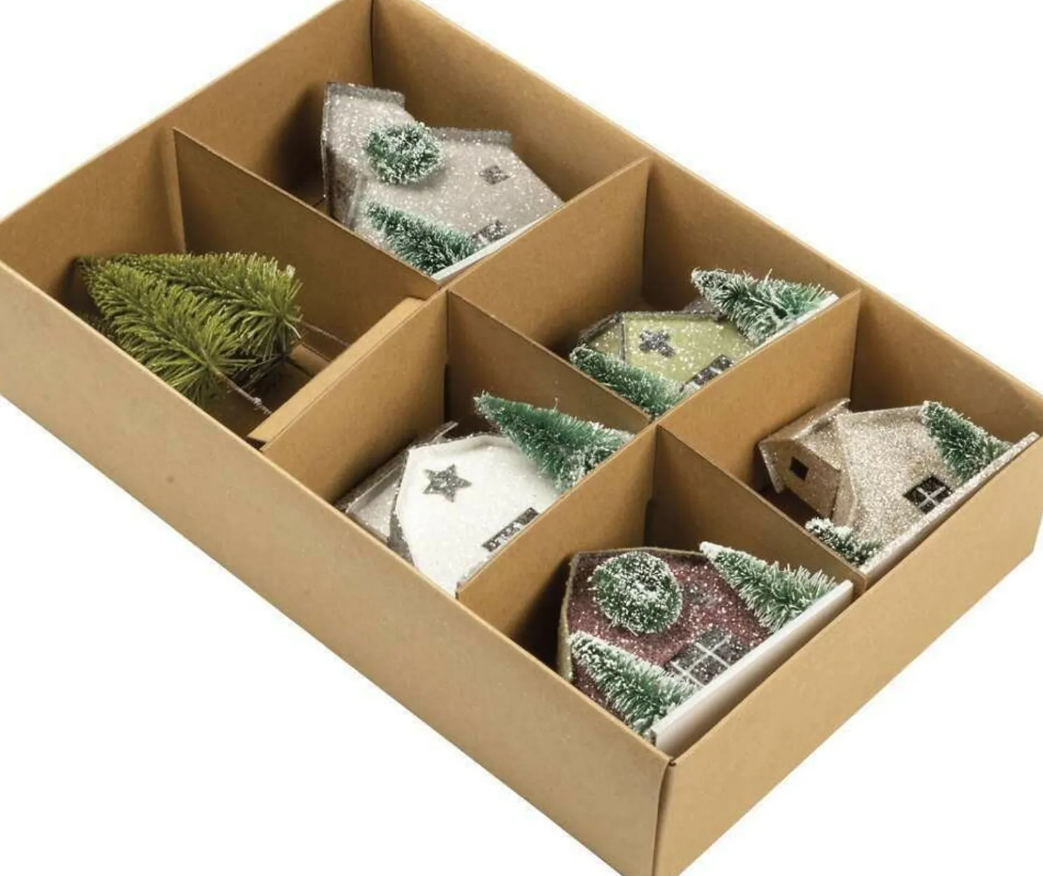 Primitives By Kathy Glittered Barn and Houses Sitter Set 104279