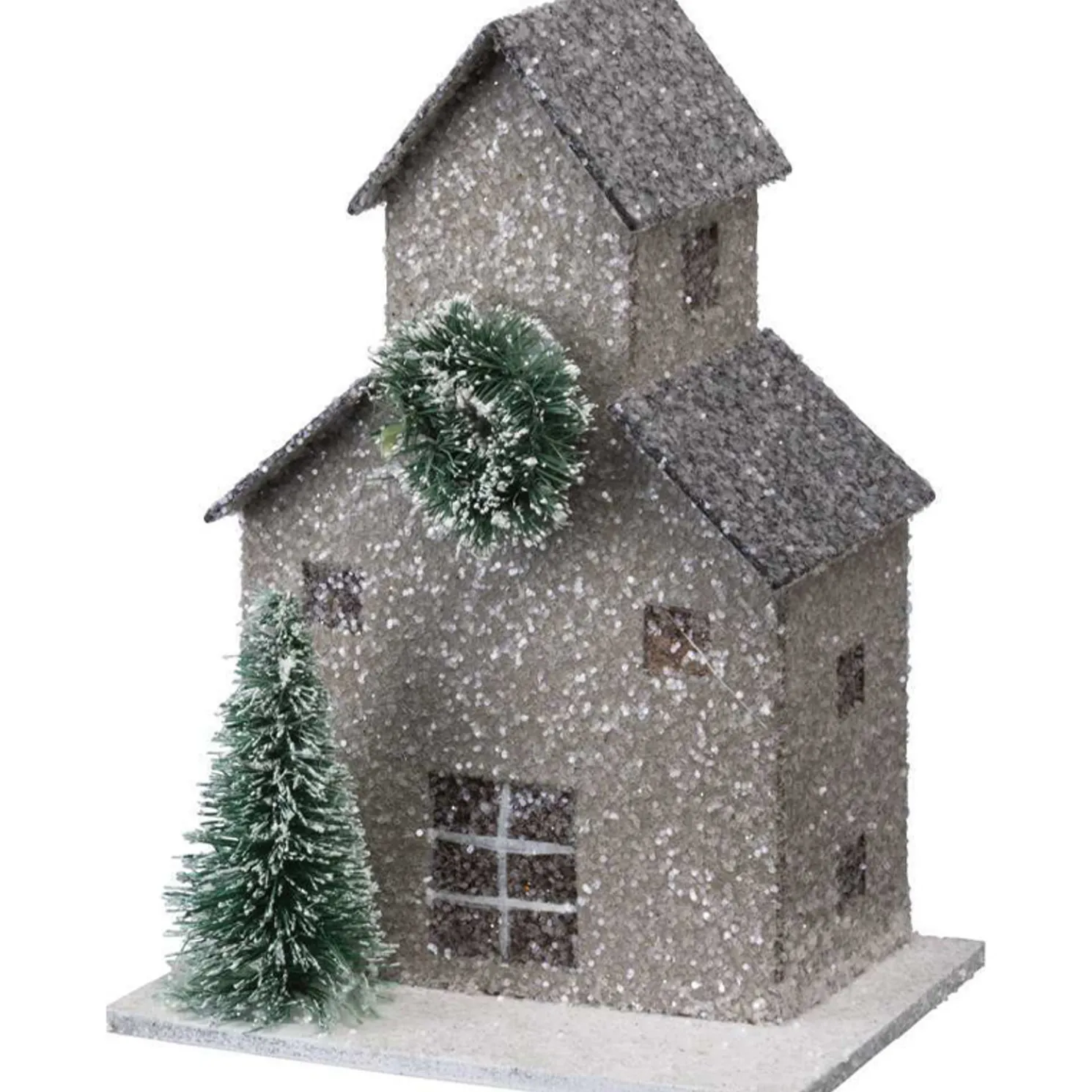Primitives By Kathy Glittered Barn and Houses Sitter Set 104279