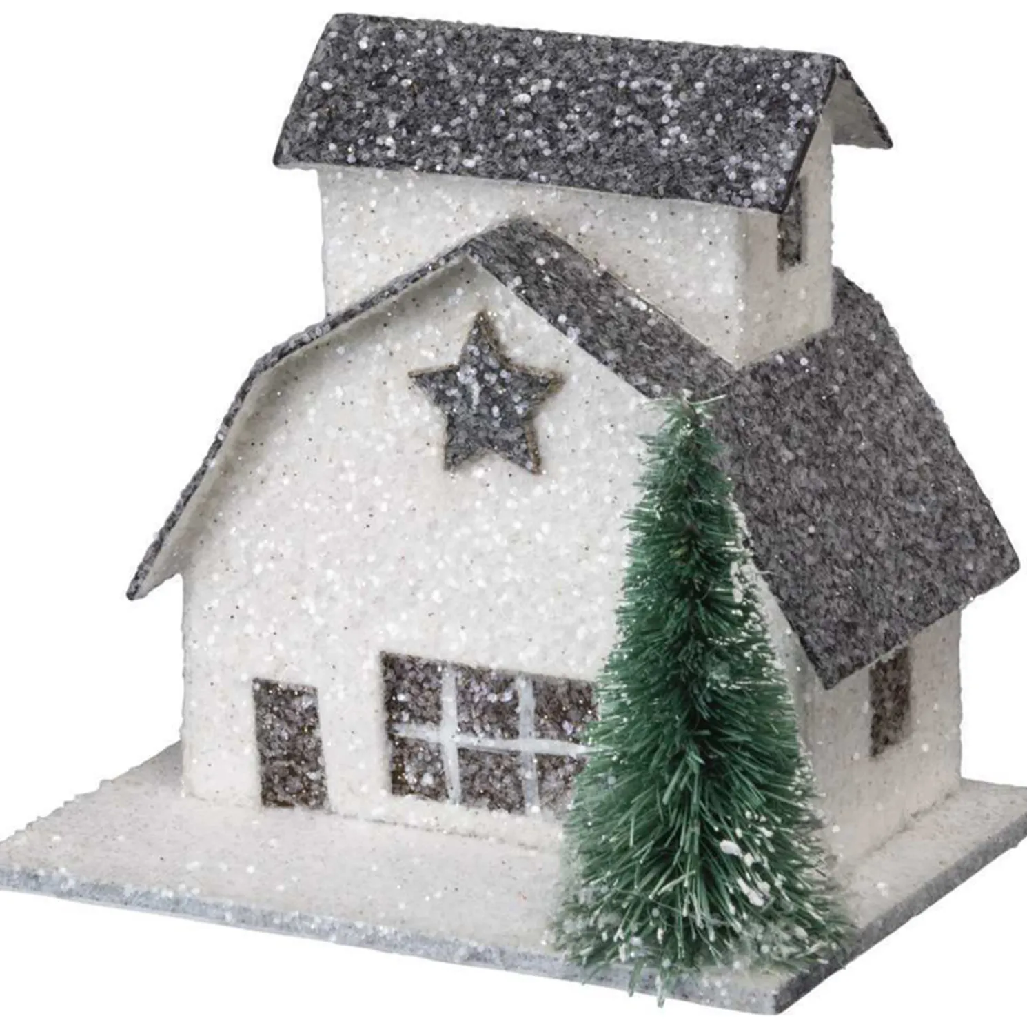 Primitives By Kathy Glittered Barn and Houses Sitter Set 104279