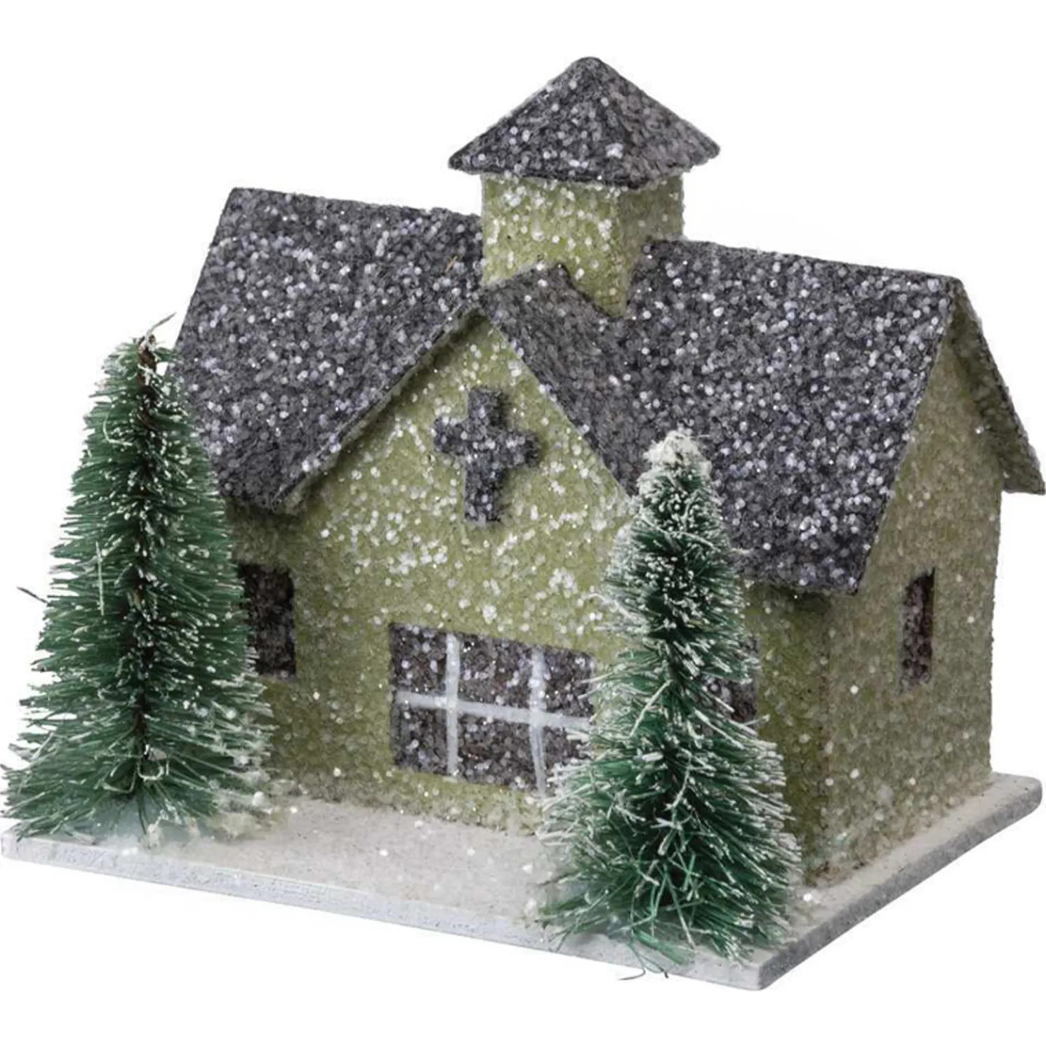 Primitives By Kathy Glittered Barn and Houses Sitter Set 104279