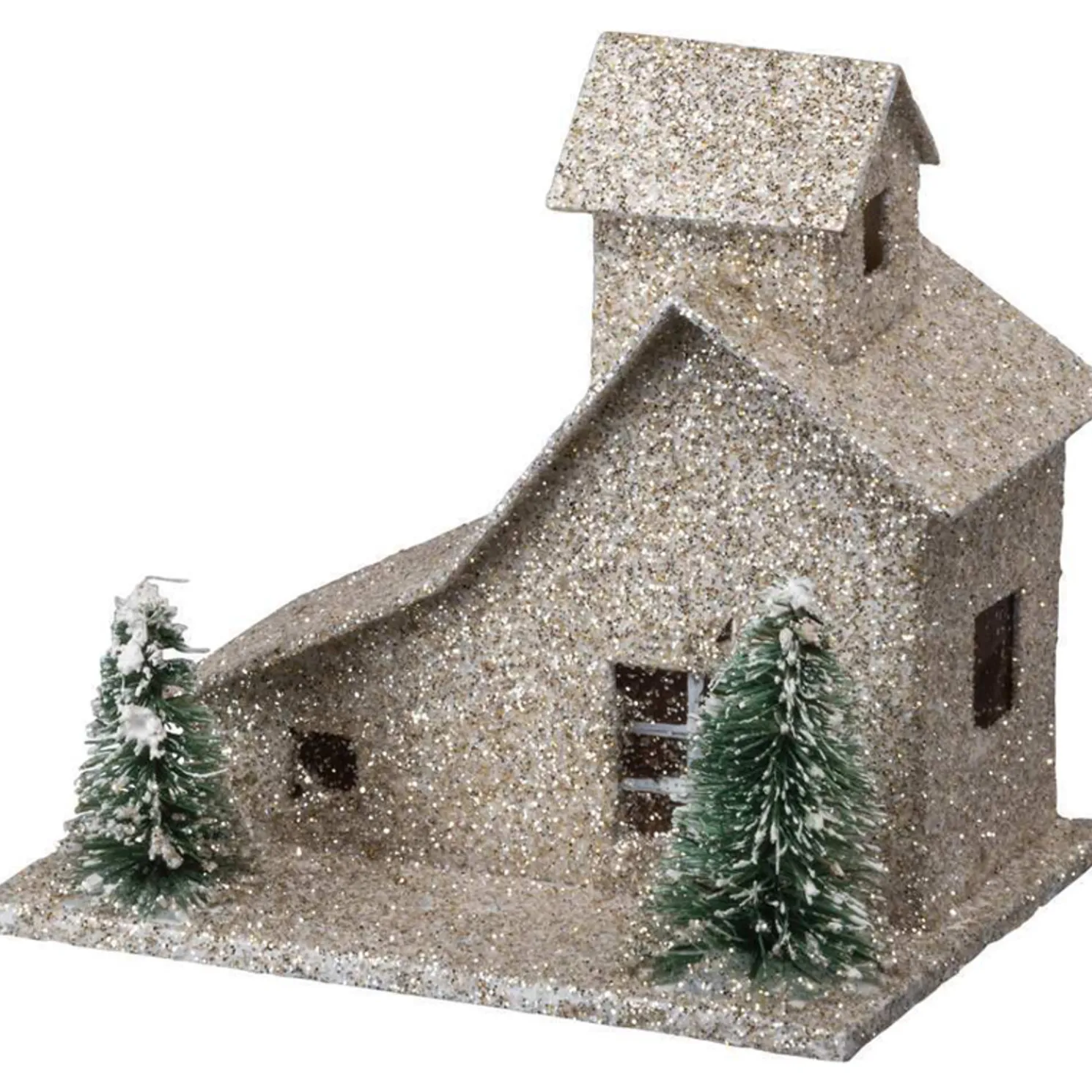 Primitives By Kathy Glittered Barn and Houses Sitter Set 104279
