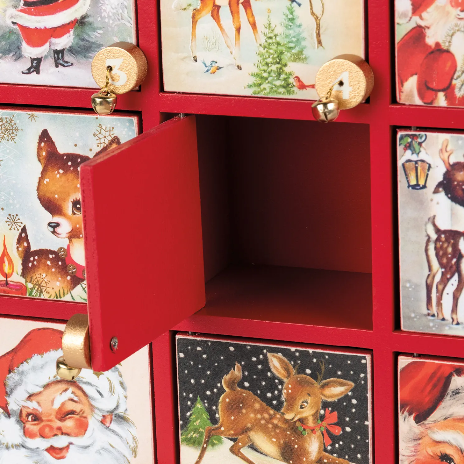 Primitives By Kathy Vintage Santa Claus Advent Calendar Christmas Countdown 115344