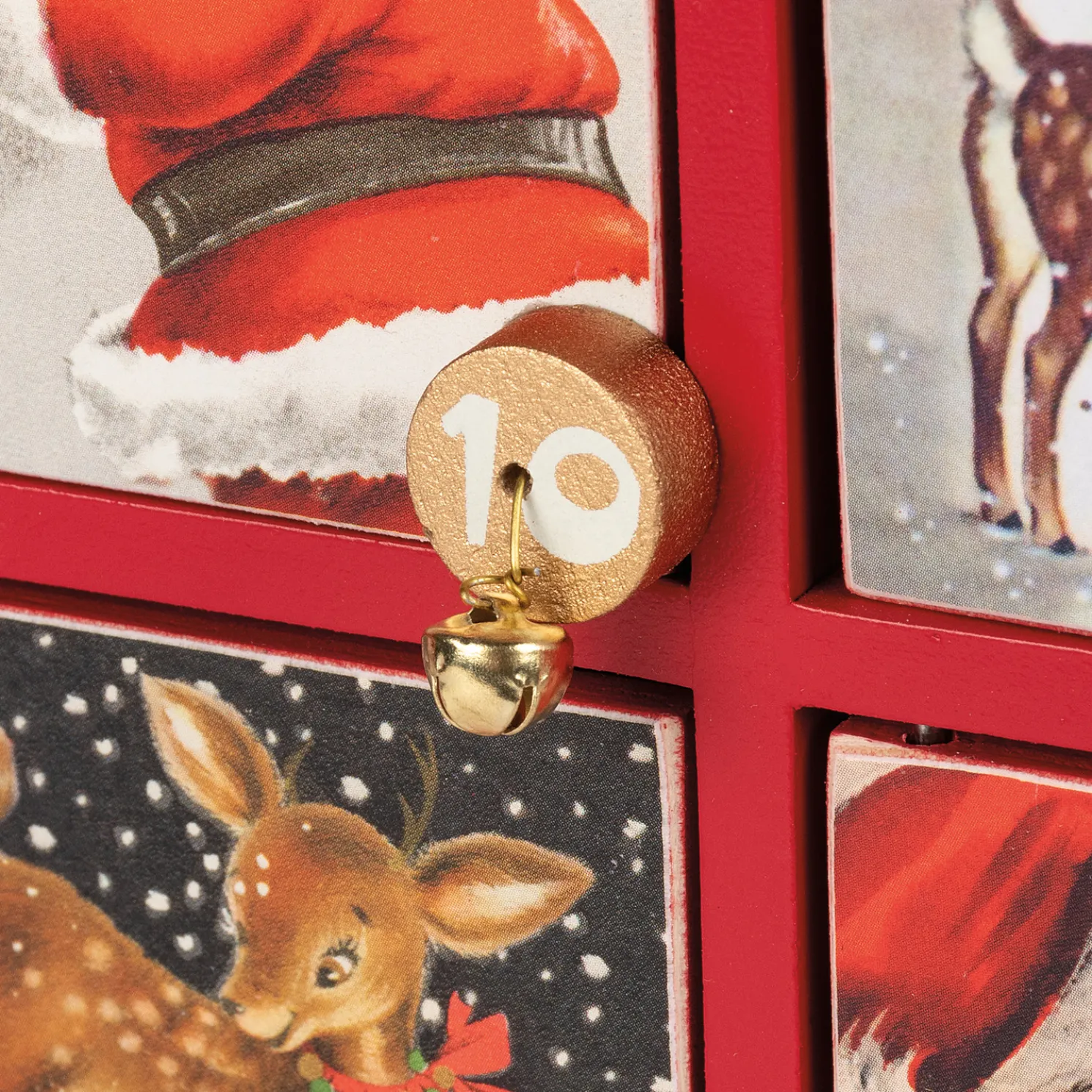 Primitives By Kathy Vintage Santa Claus Advent Calendar Christmas Countdown 115344