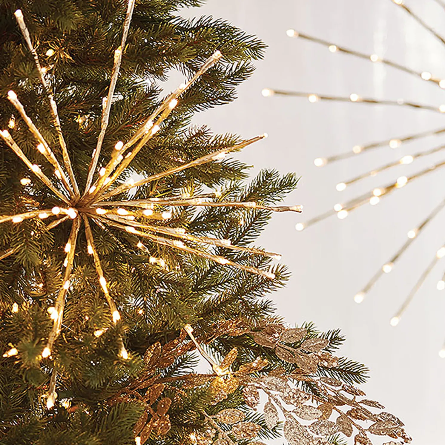 Raz 17", 23", or 27.5" Gold LED Lighted Starburst with Remote Christmas Decorations