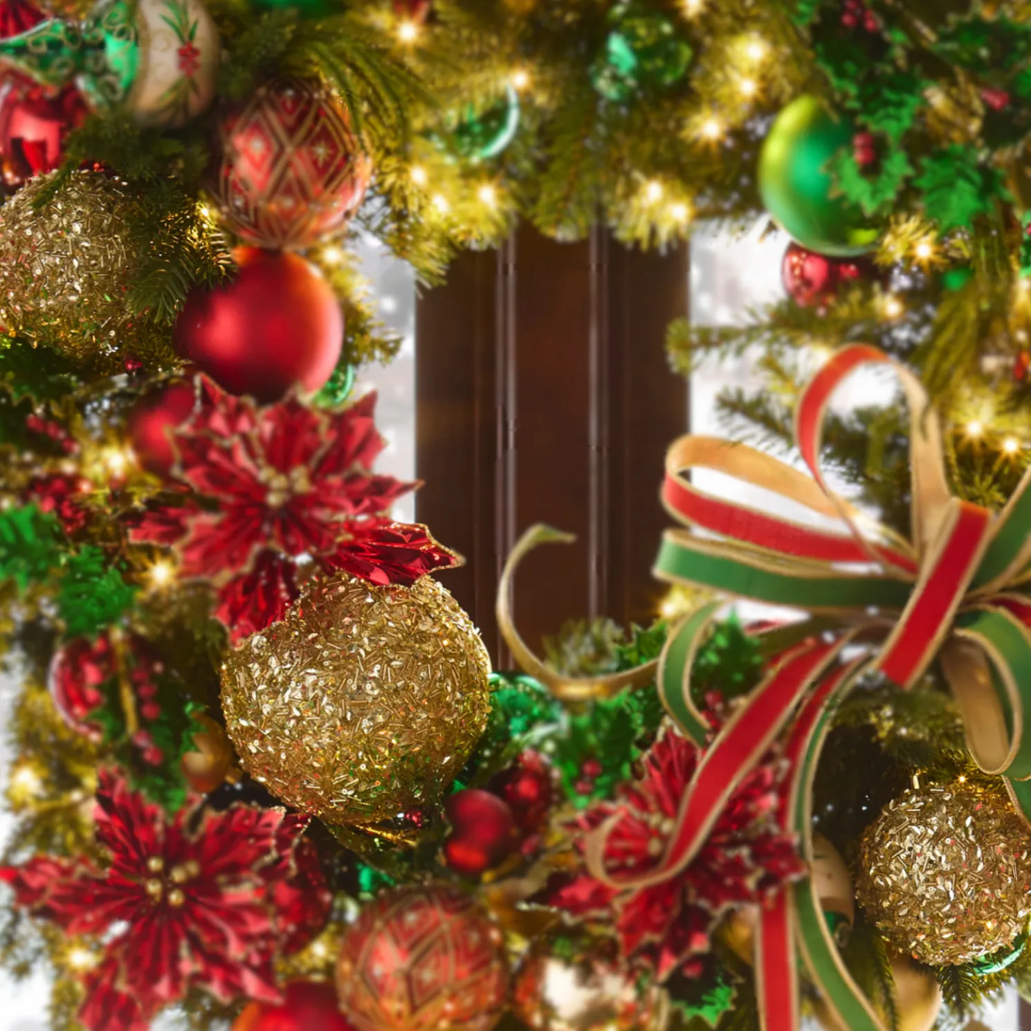 Raz 4", 6" or 8" Gold Sequin Ball Christmas Ornament