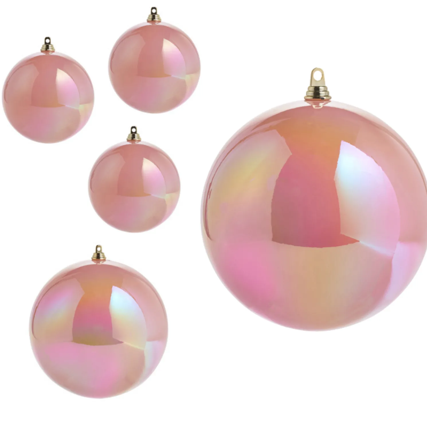 Raz 4", 6", or 10" Iridescent Pink Ball Christmas Ornament