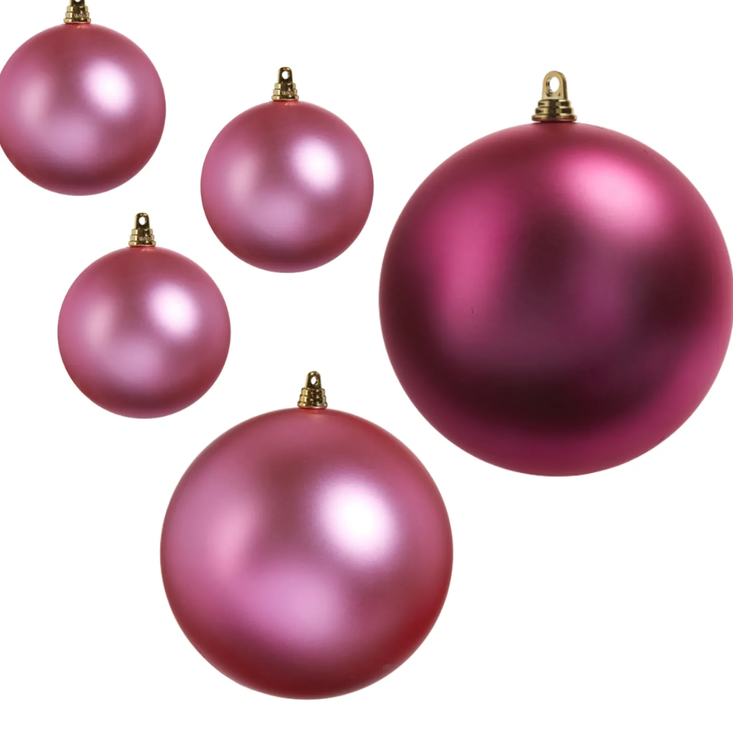 Raz 4", 6", or 10" Matte Fuchsia Ball Christmas Ornament