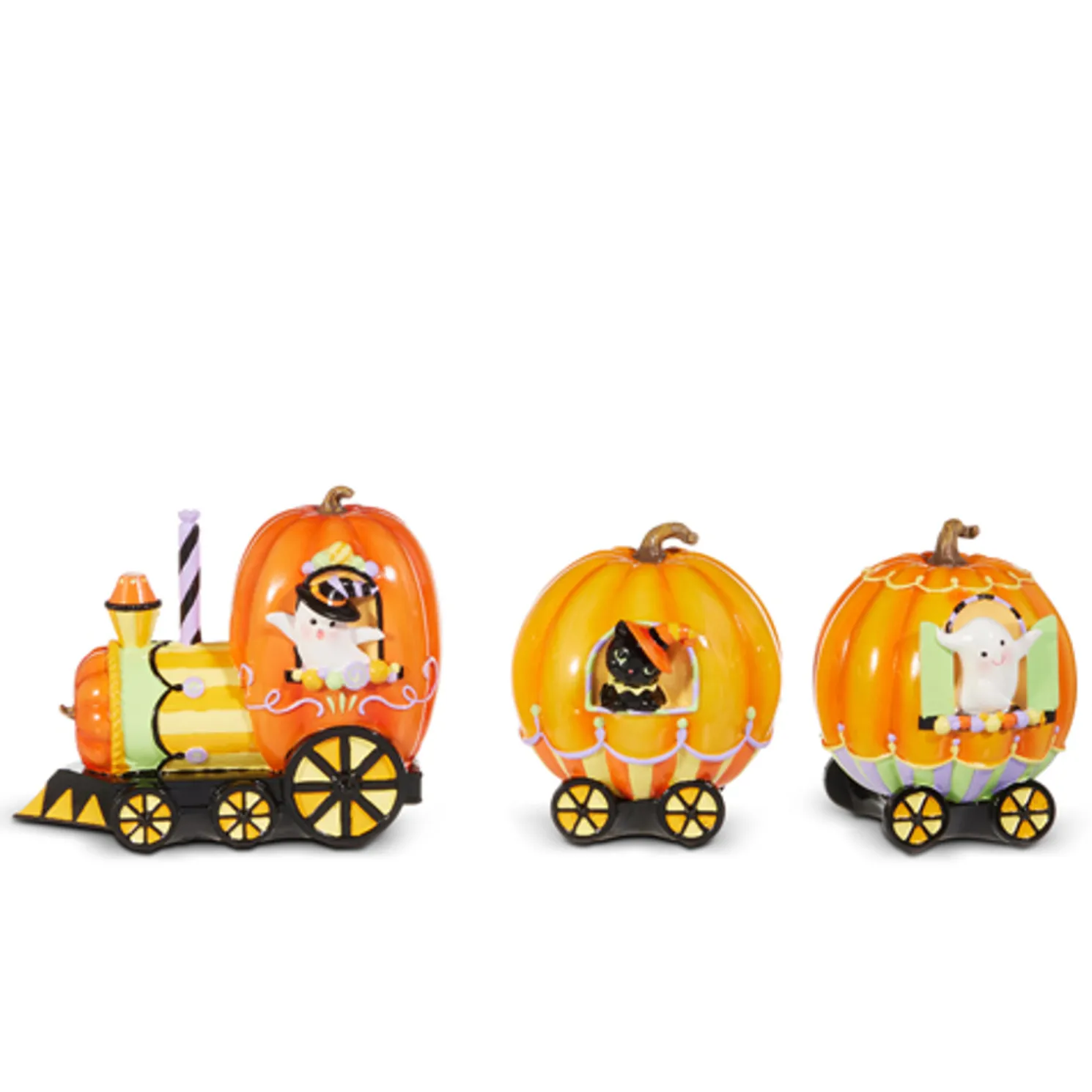 Raz 6" 3 Piece Candy Halloween Train Decoration 4510333