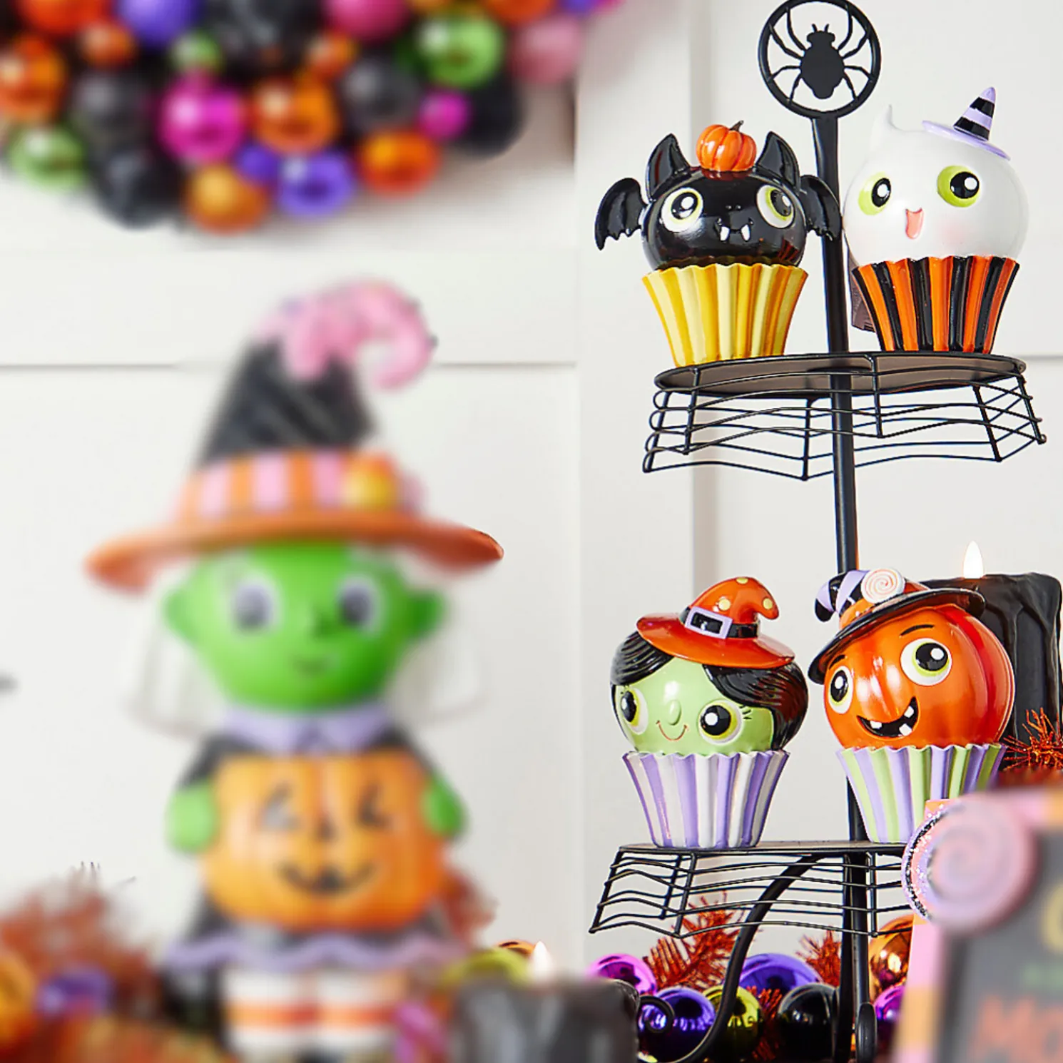 Raz 20.25" 2 Tiered Spider Web Riser 4528813