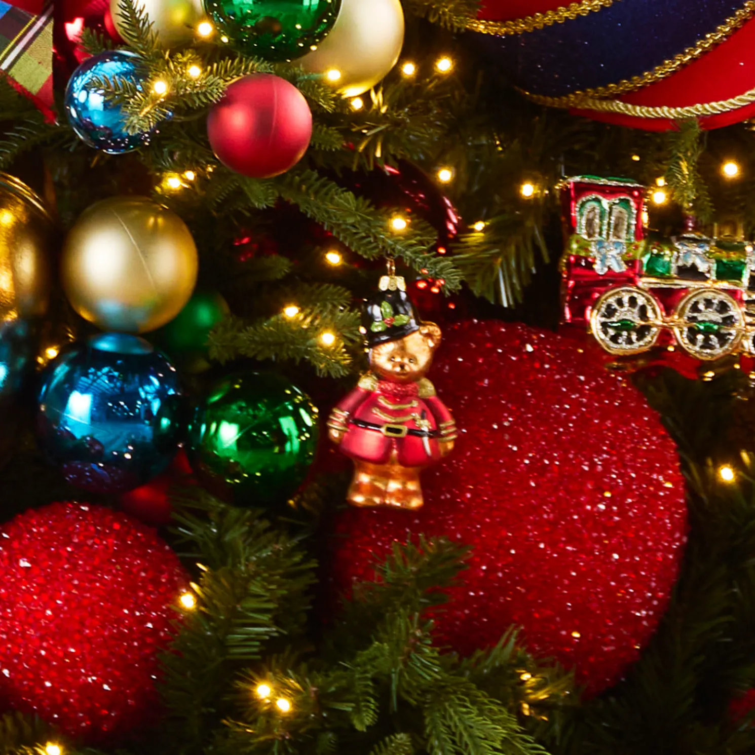 Raz 4.5" Bear Nutcracker Glass Christmas Ornament 4552897