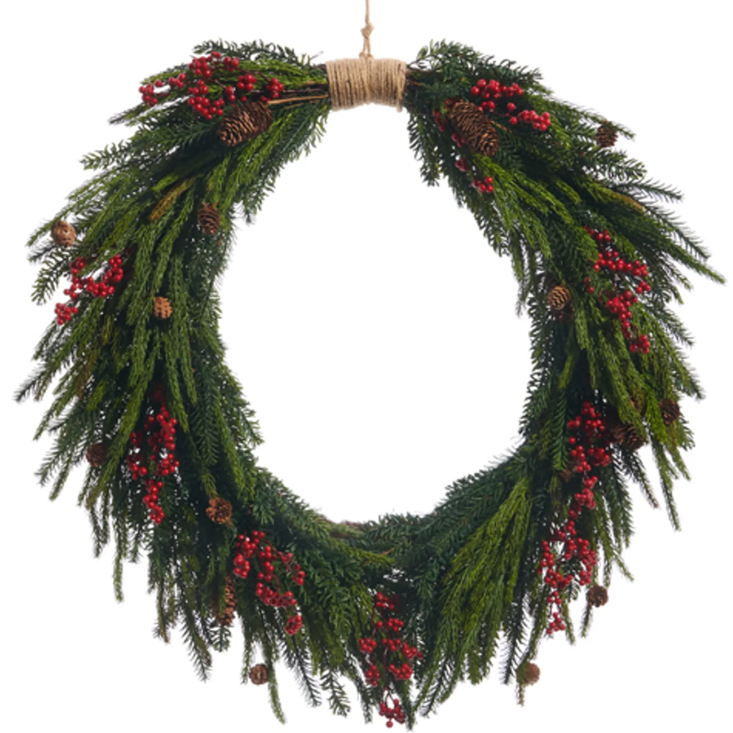 Raz 33" Berry, Pinecone, and Pine Christmas Wreath W4511584
