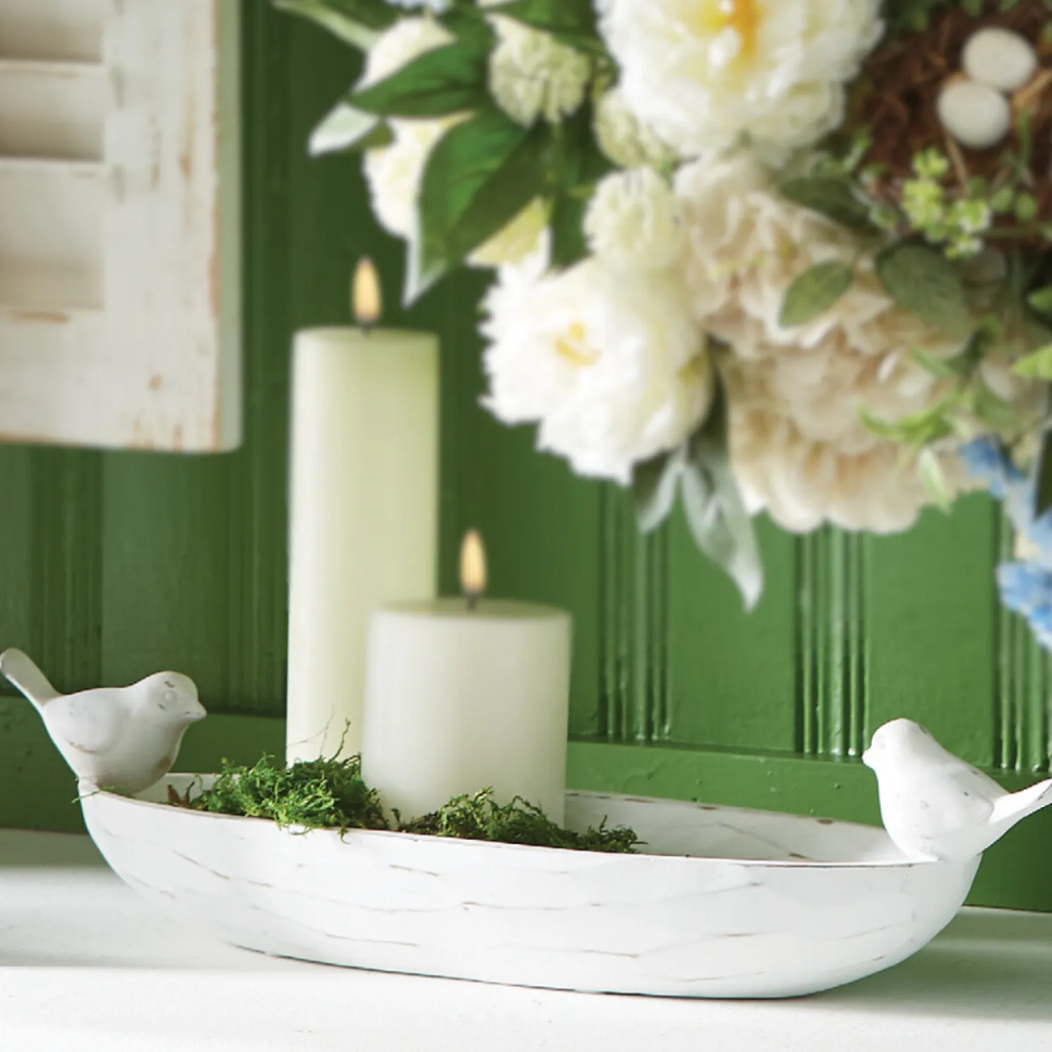 Raz 19.25" Bird Finial Dough Bowl Spring Decoration 4211112