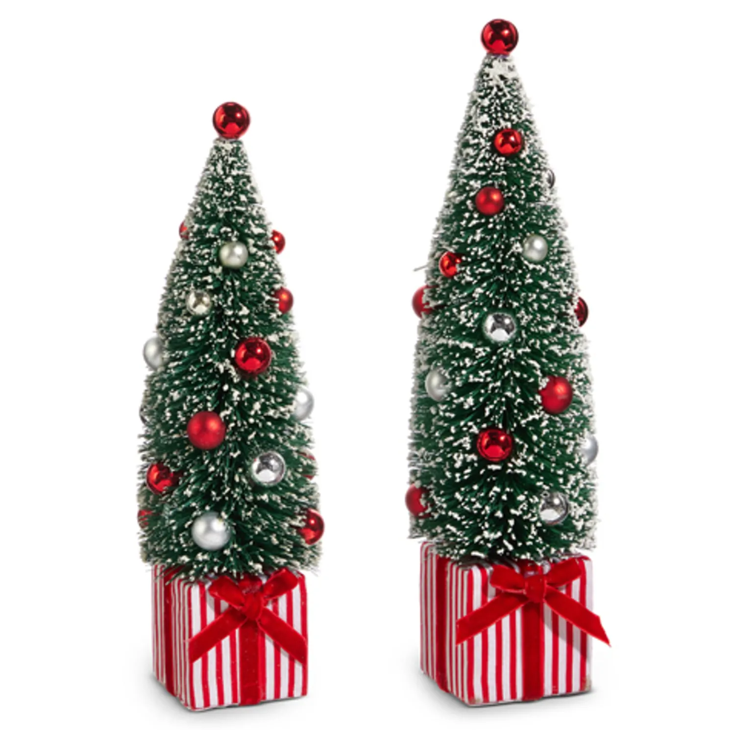 Raz 11" Bottle Brush Trees in Presents Christmas Decoration 4416379