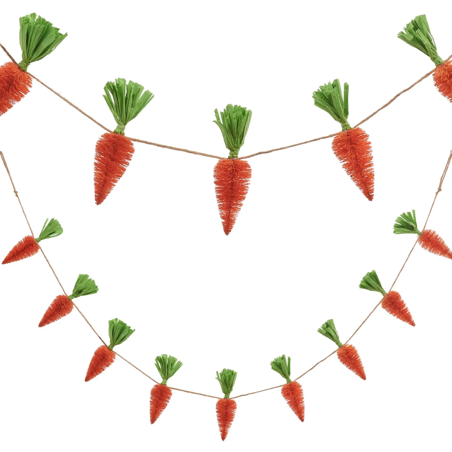 Raz 5' Bottle Brush Carrot Easter Garland G4415501