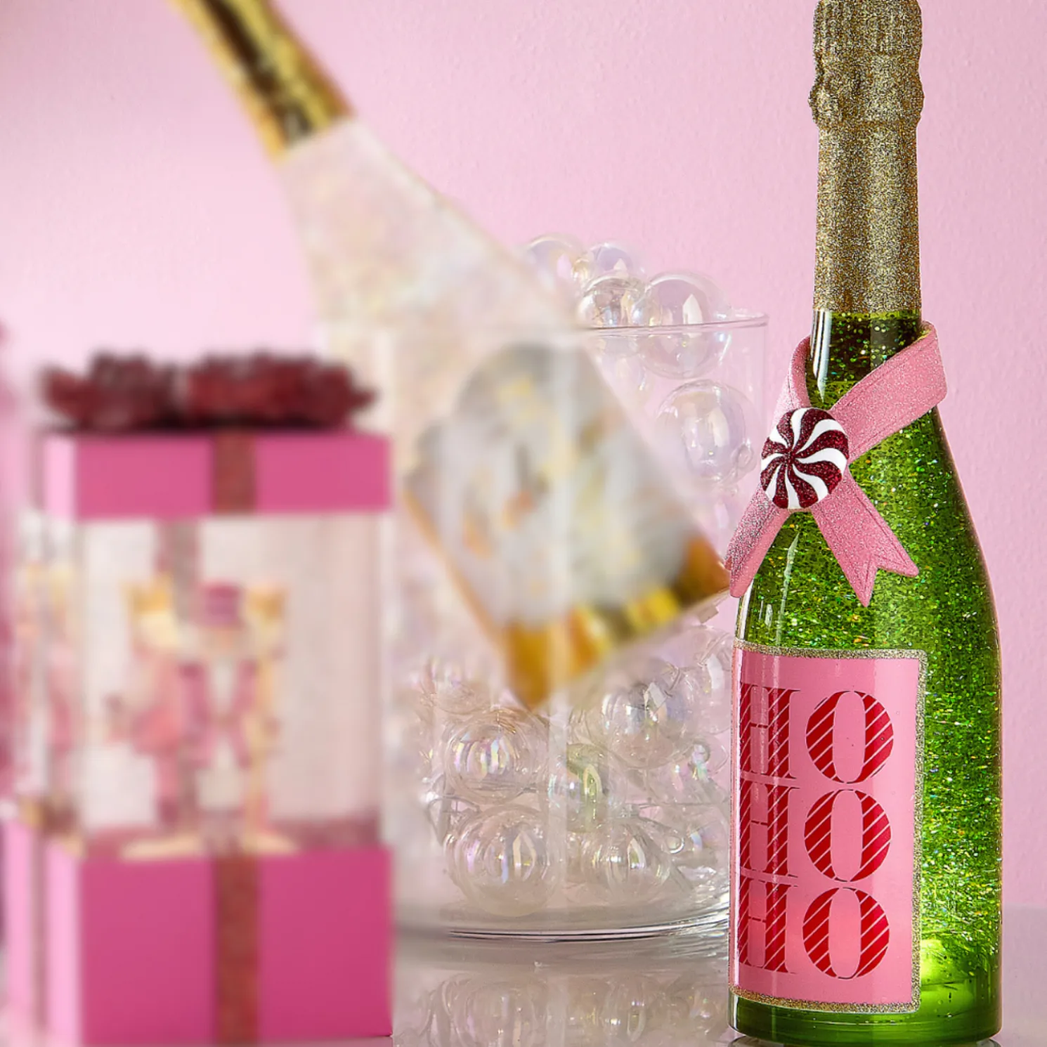 Raz 12.25" Bottled Christmas Cheer Water Globe Lantern Decoration 4519267