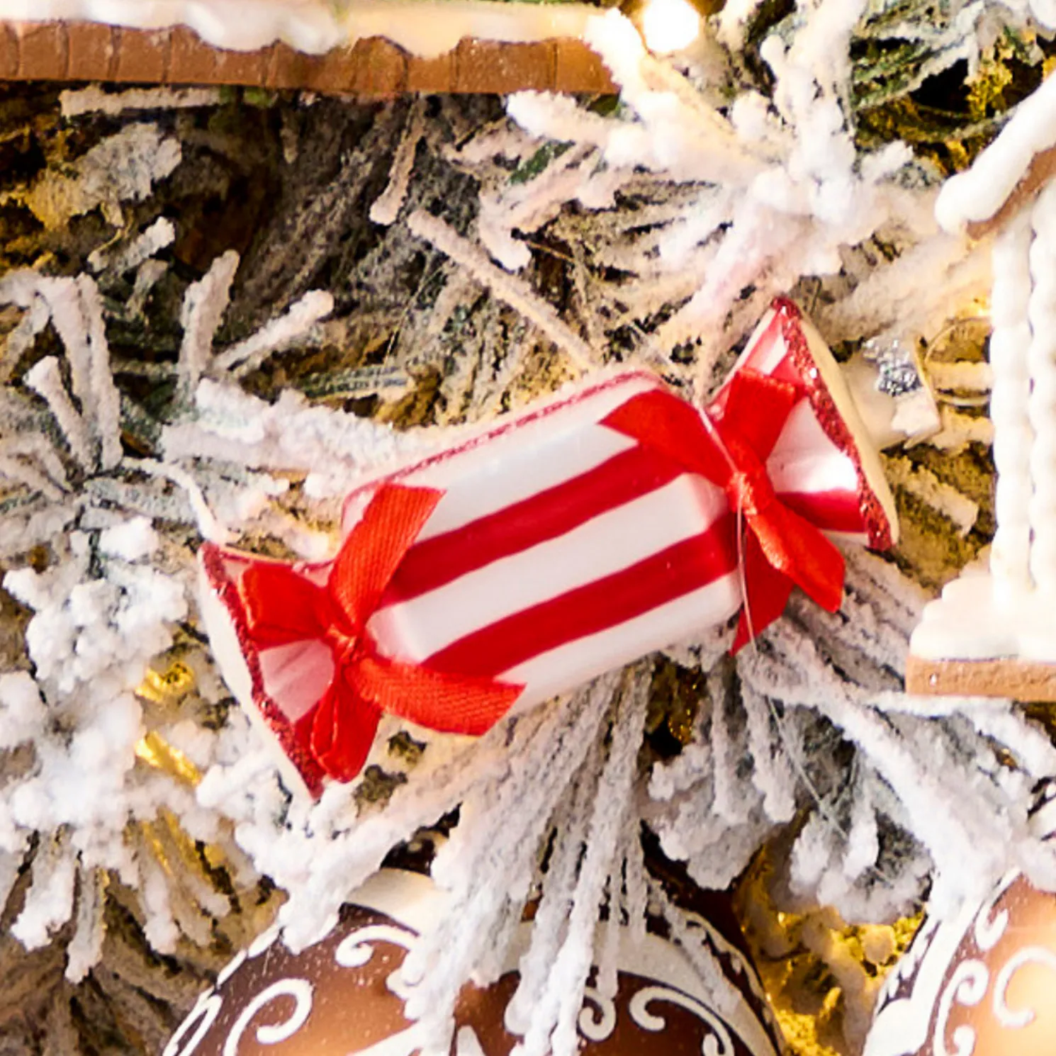 Raz 3.5" Box of 6 Peppermint Candy Glass Christmas Ornaments 4520938