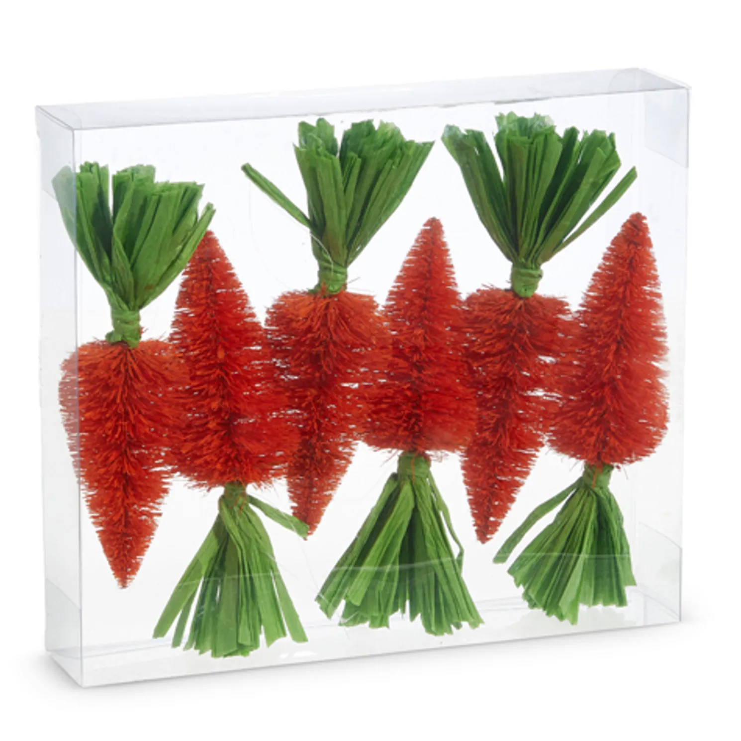 Raz 6" Box of Bottle Brush Carrot Easter Figures 4415508