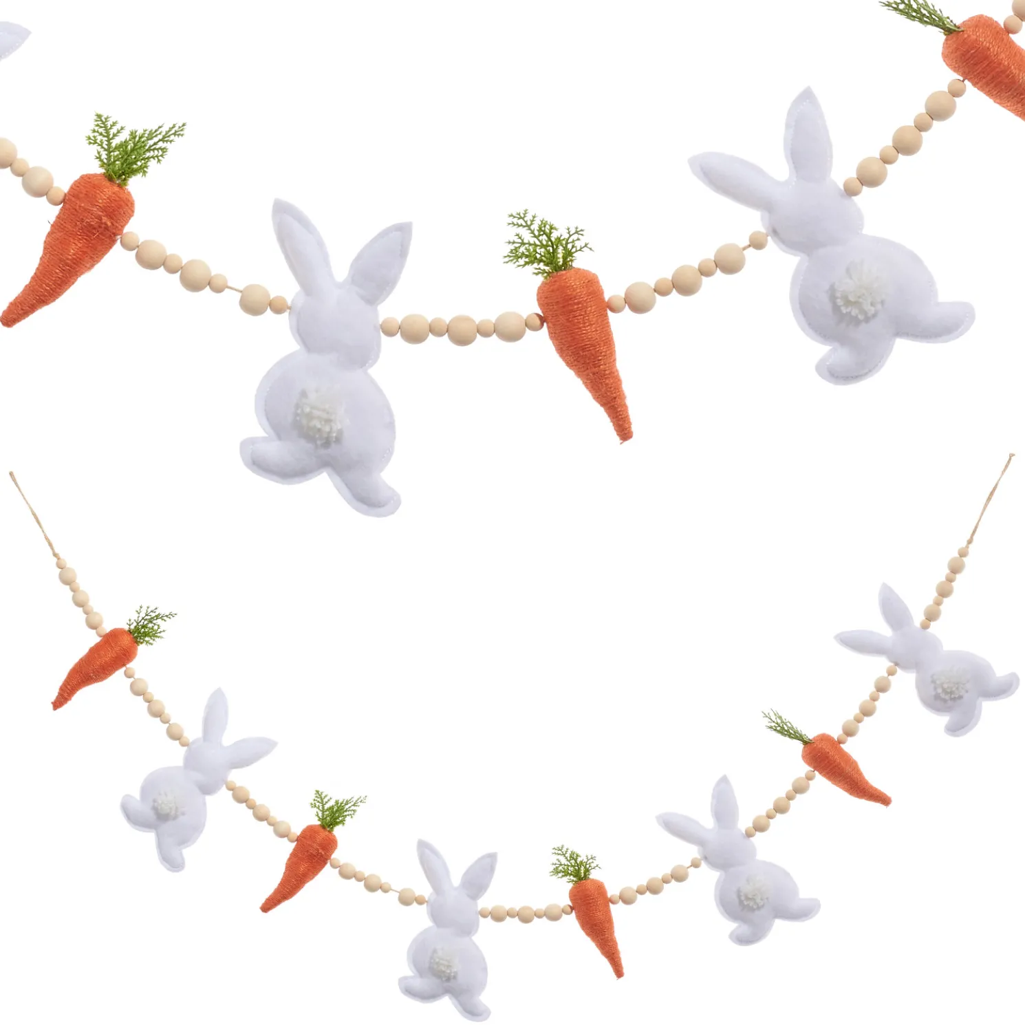 Raz 4' Bunny and Carrot Beaded Easter Garland G4416015