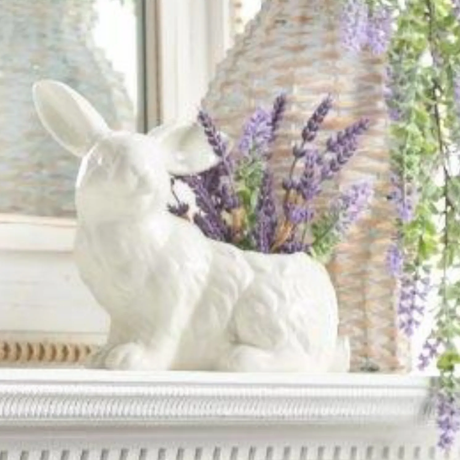 Raz 8.5" Bunny Container Easter Decoration 4216087