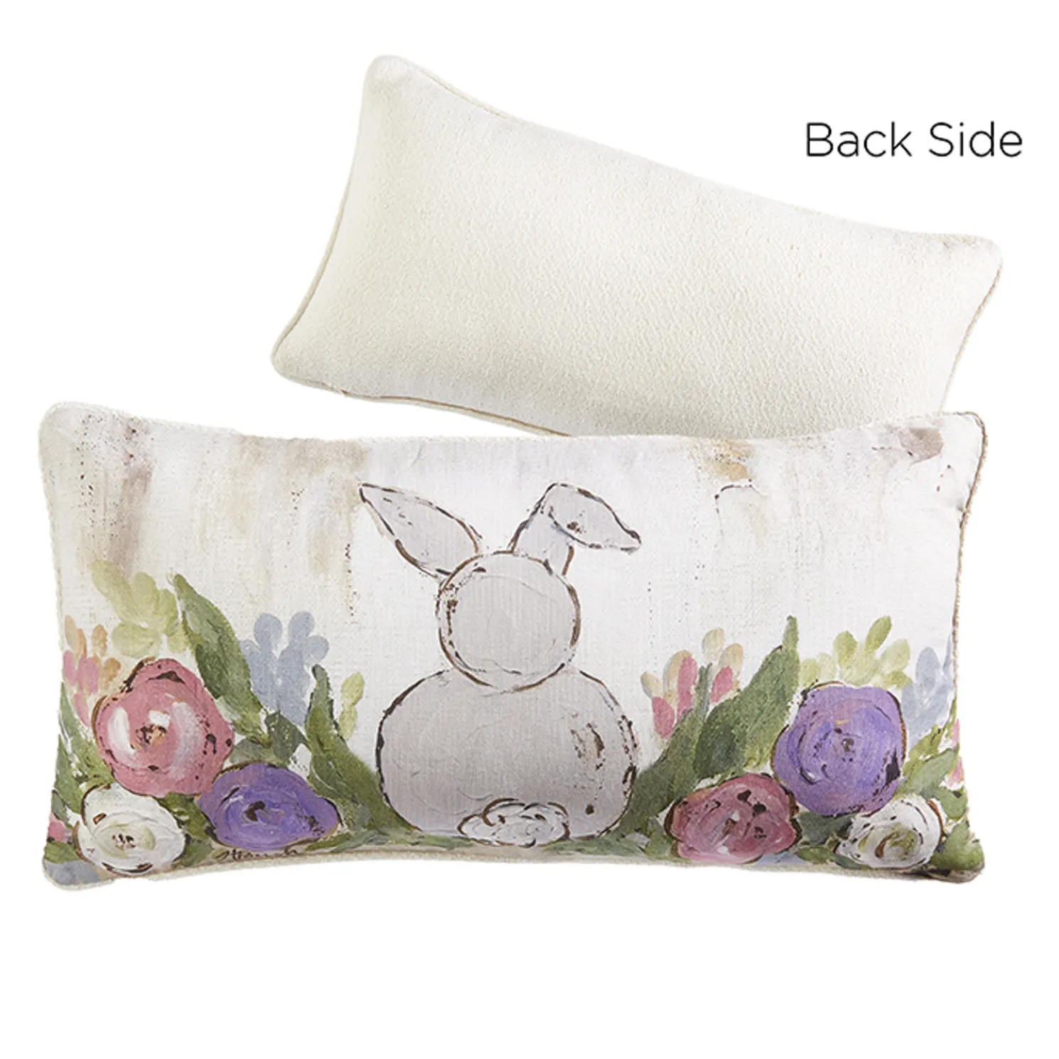 Raz 22" Bunny Tails Lumbar Easter Pillow 4345511