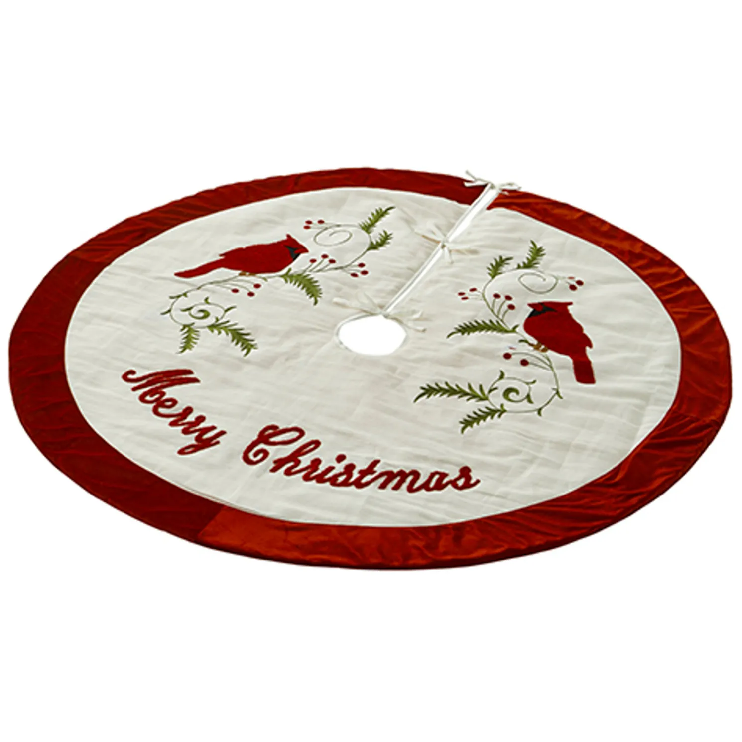 Raz 52" Cardinal Christmas Tree Skirt 4271801