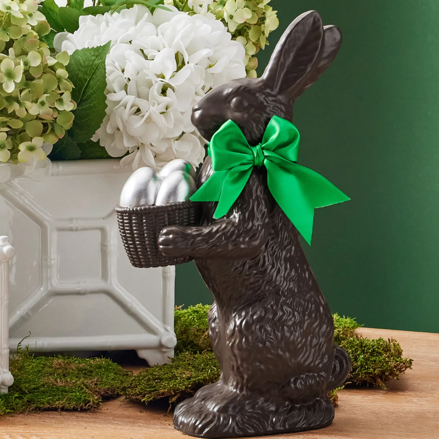 Raz 14" Chocolate Bunny with Egg Basket 4510269