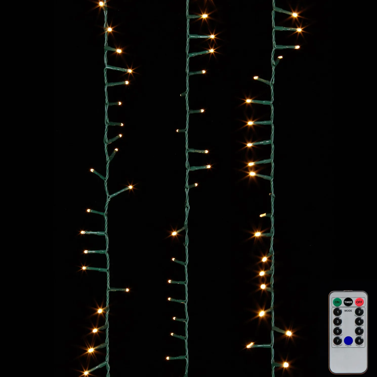 Raz 73.8' Compact Snake Garland Green Wire with White Christmas Lights G3937039