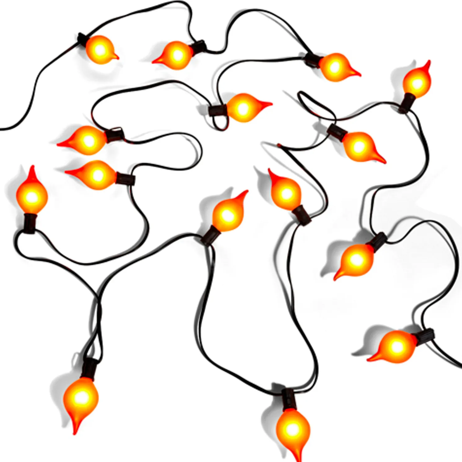 Raz 14' Connectable Matte Kismet String Halloween Lights on Black Wire L4437014