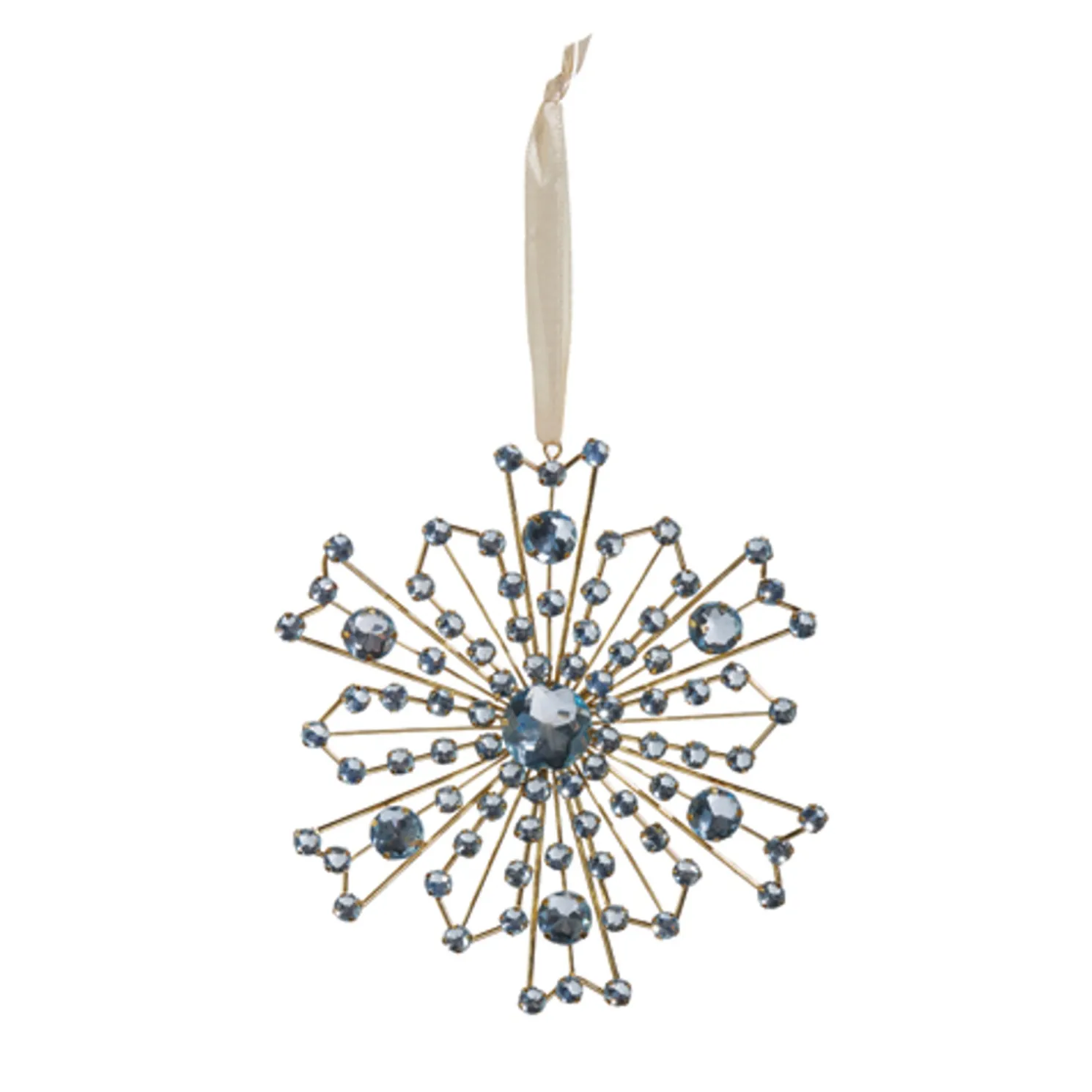 Raz 5" Cool Blue Jewel Snowflake Christmas Ornament 4413519
