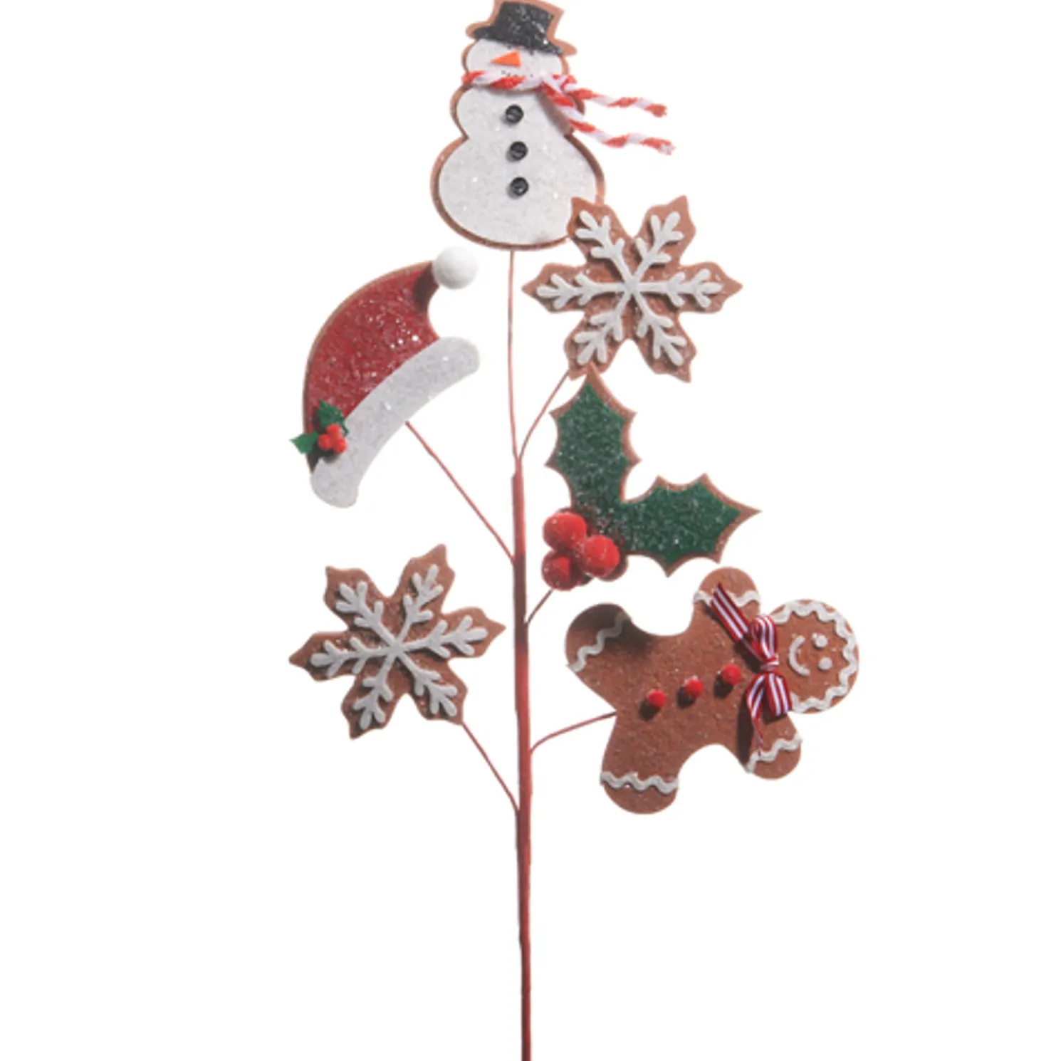 Raz 26" Felt Gingerbread Cookie Spray Christmas Tree Accessory F4516476
