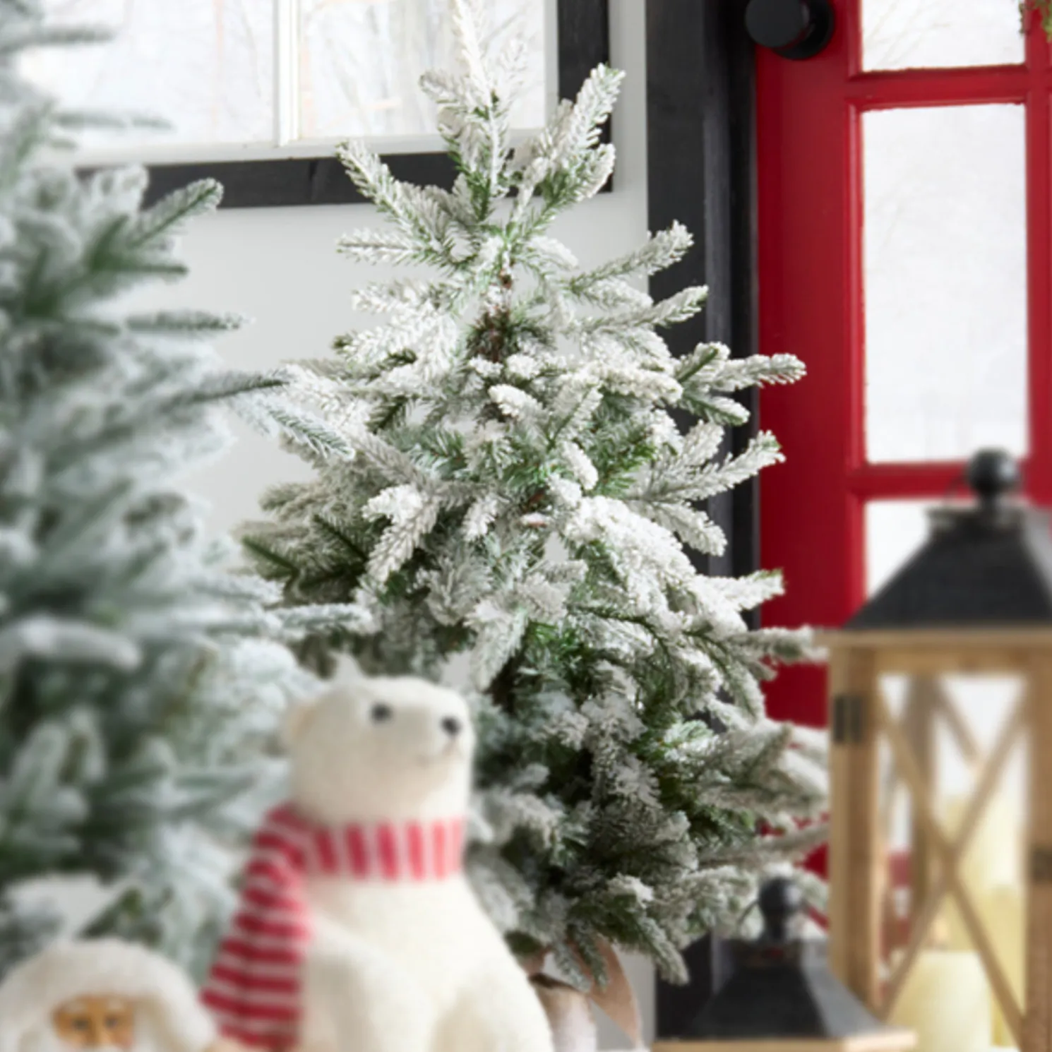 Raz 3' Flocked Tree in Burlap Bag Christmas Decoration 4222750