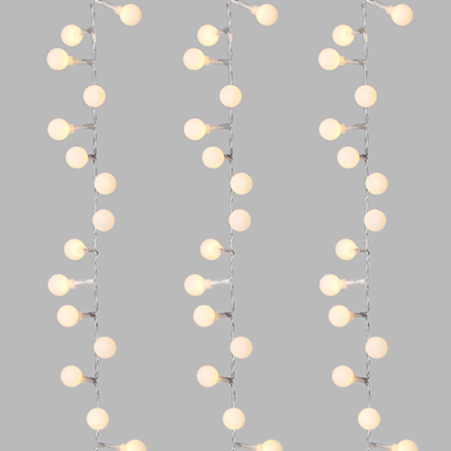 Raz 8' Frosted Snowball Warm White Snake Light Christmas Lights L4237015