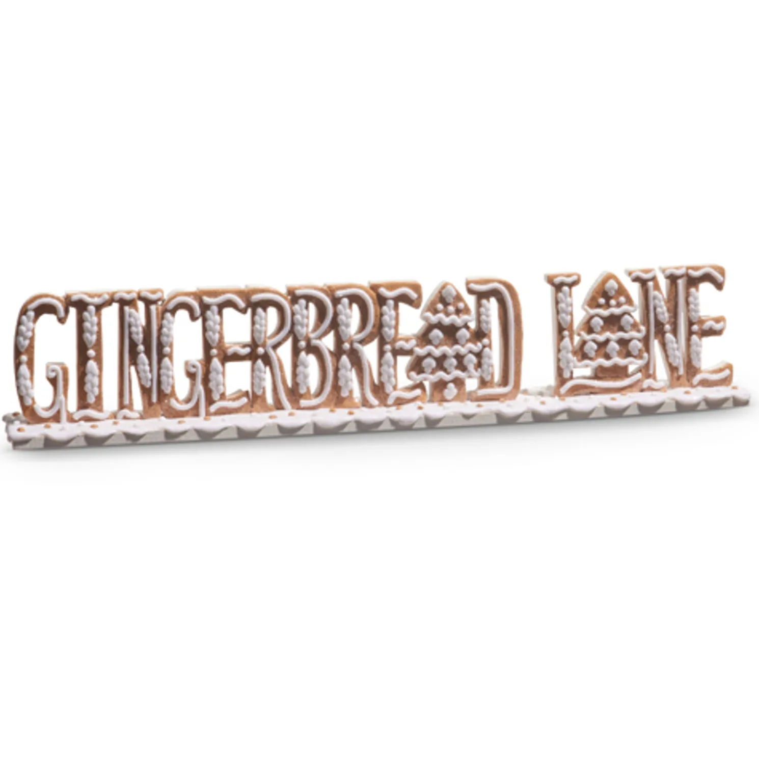Raz 20" Gingerbread Lane Cut Out Christmas Sign Decoration 4416262
