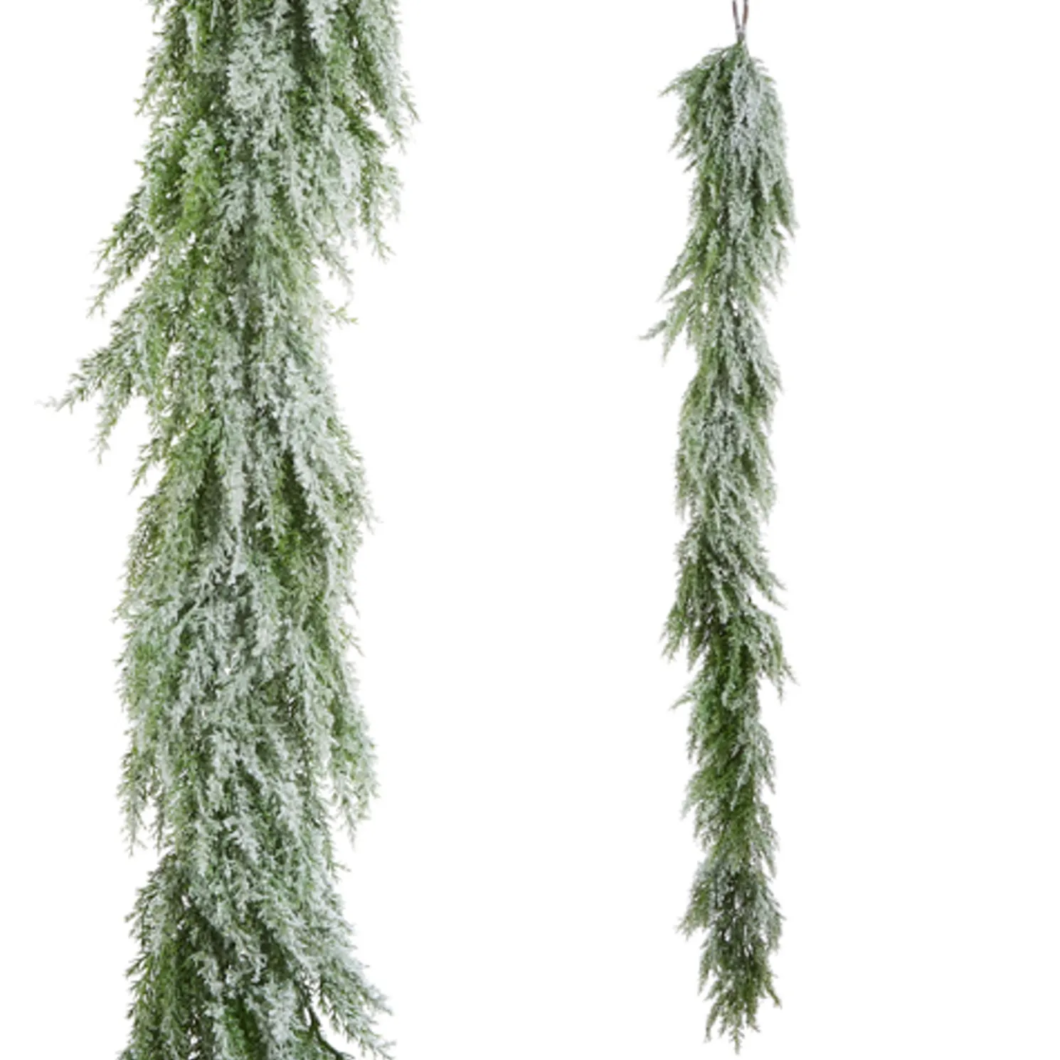 Raz 6' Glittered Cedar Christmas Garland G4542027