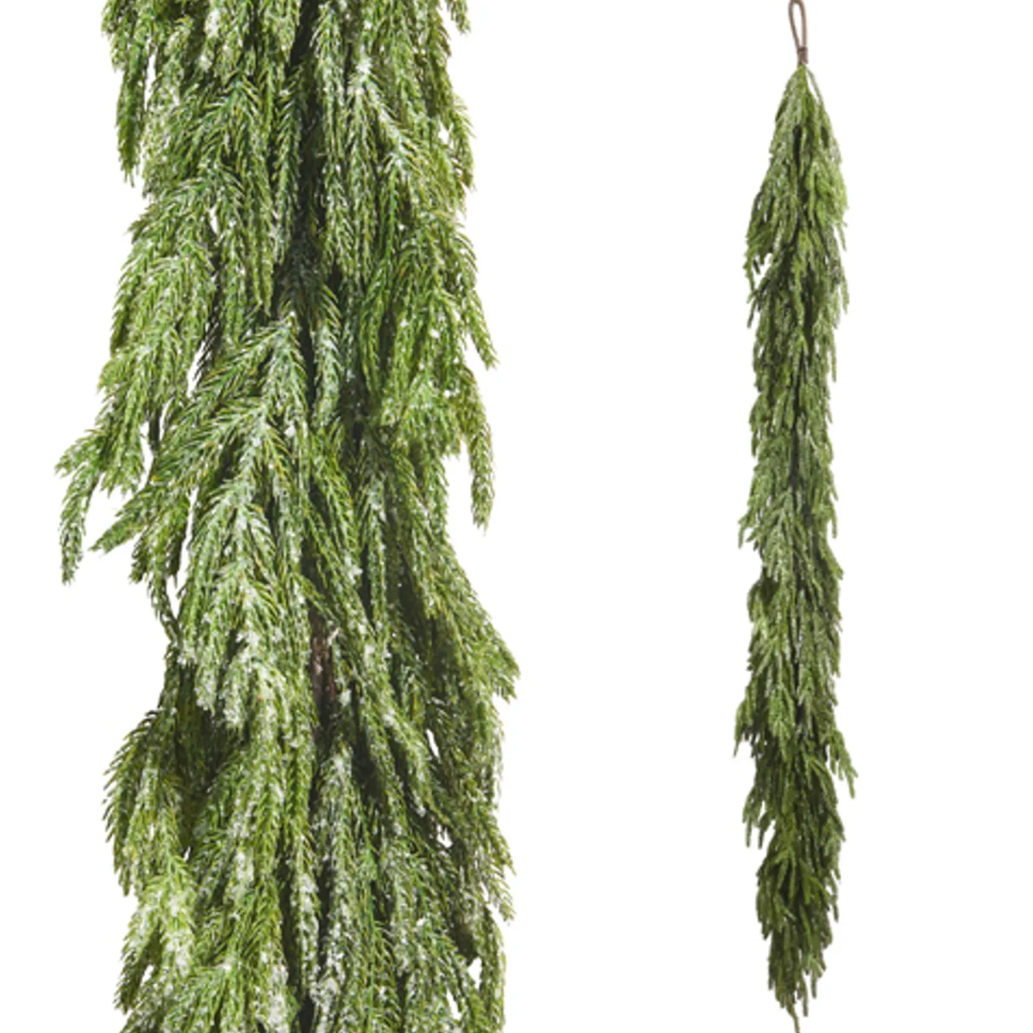 Raz 6' Glittered Real Feel Cedar Christmas Garland G4422749