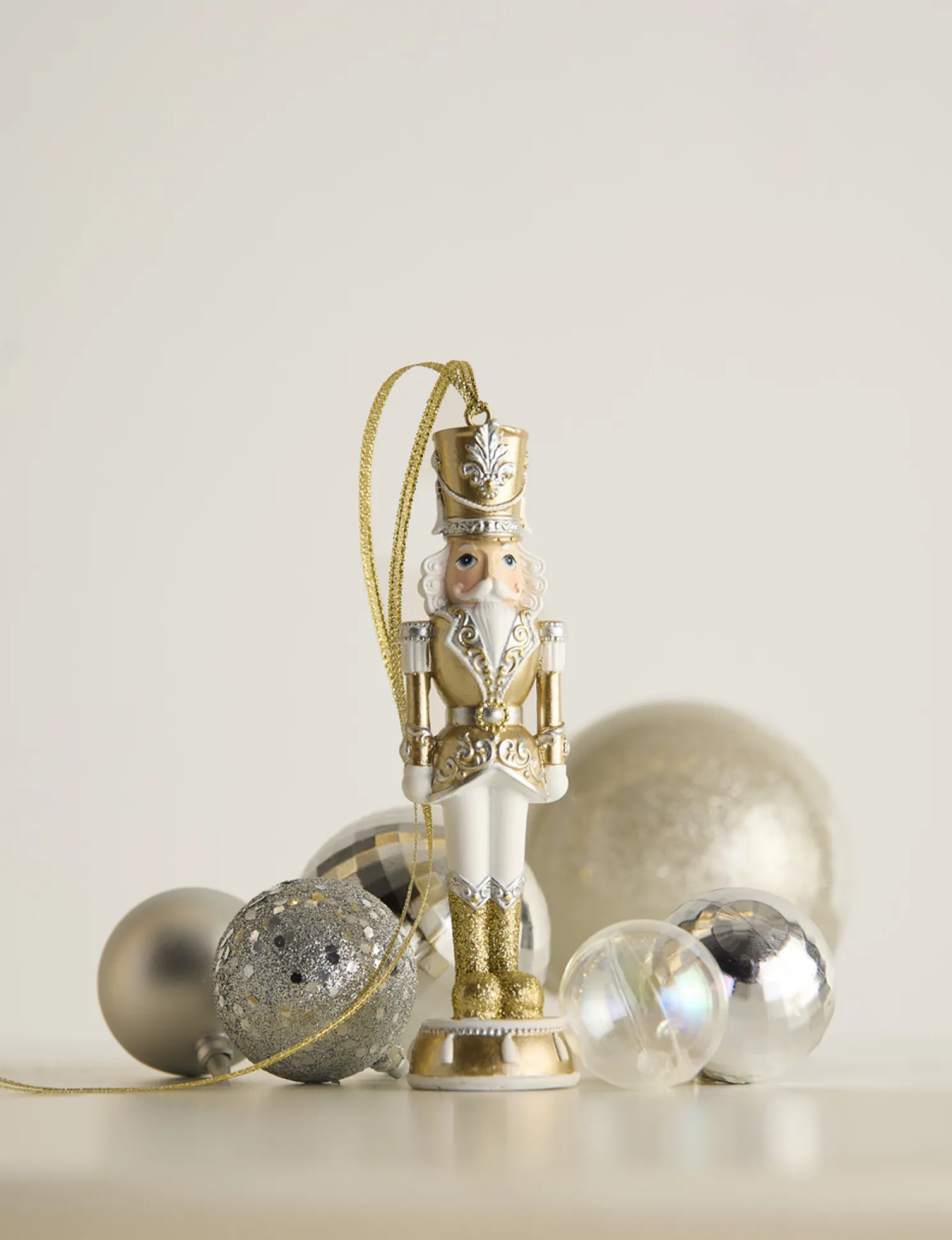 Raz 6" Gold and Silver Nutcracker Christmas Ornament 4530540