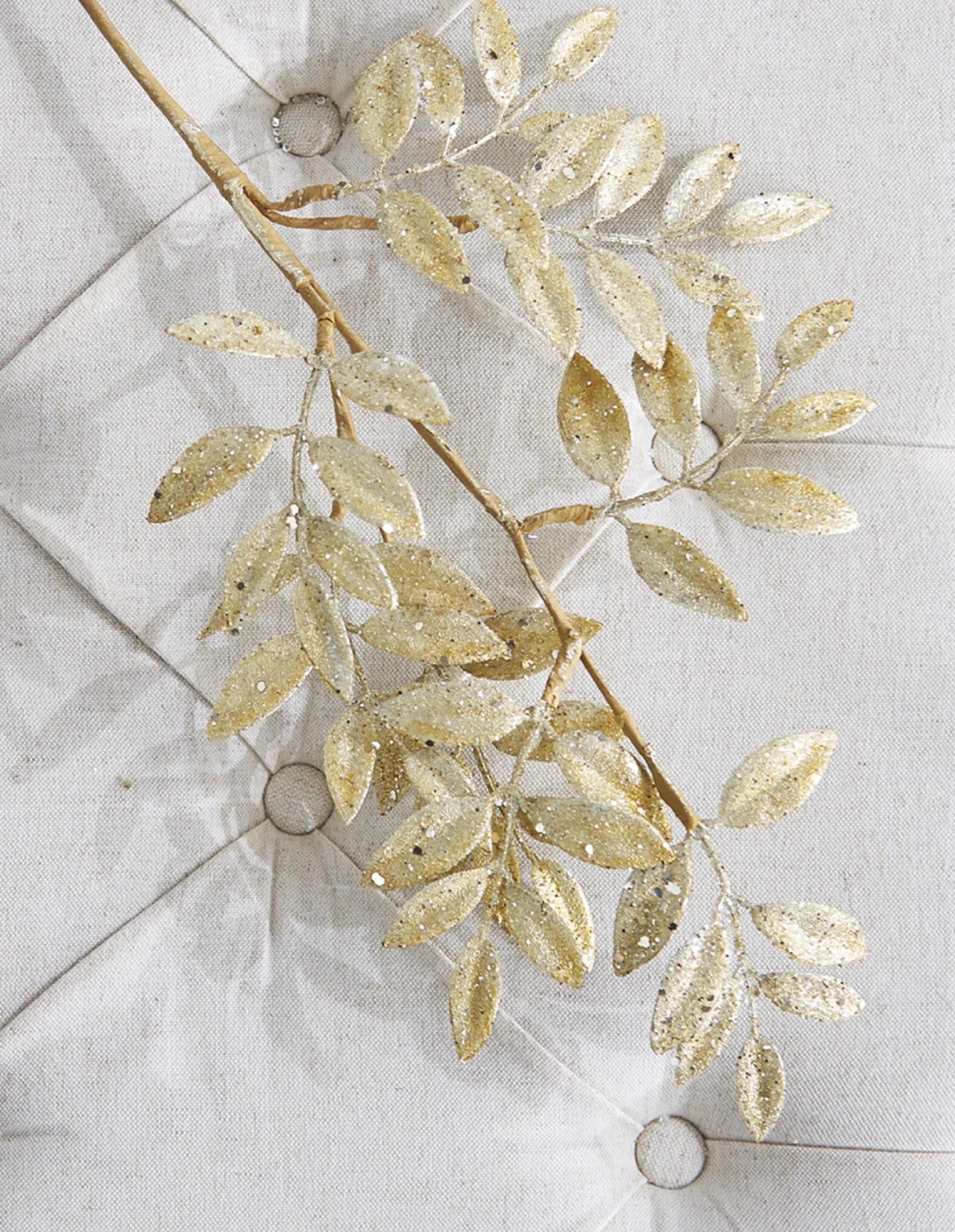 Raz 26.75" Gold Glittered Laurel Leaf Christmas Tree Spray F4206740