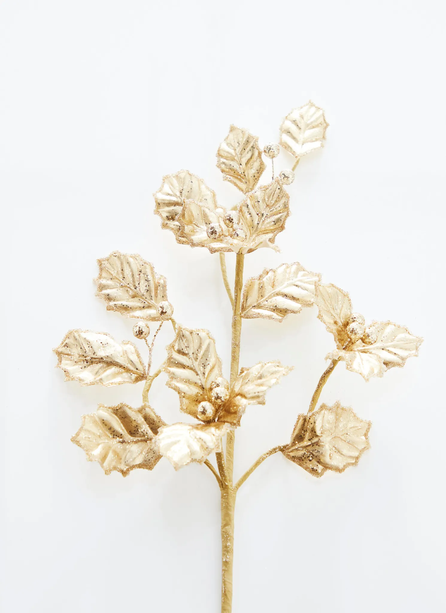 Raz 25.5" Gold Holly Christmas Tree Spray F4306749