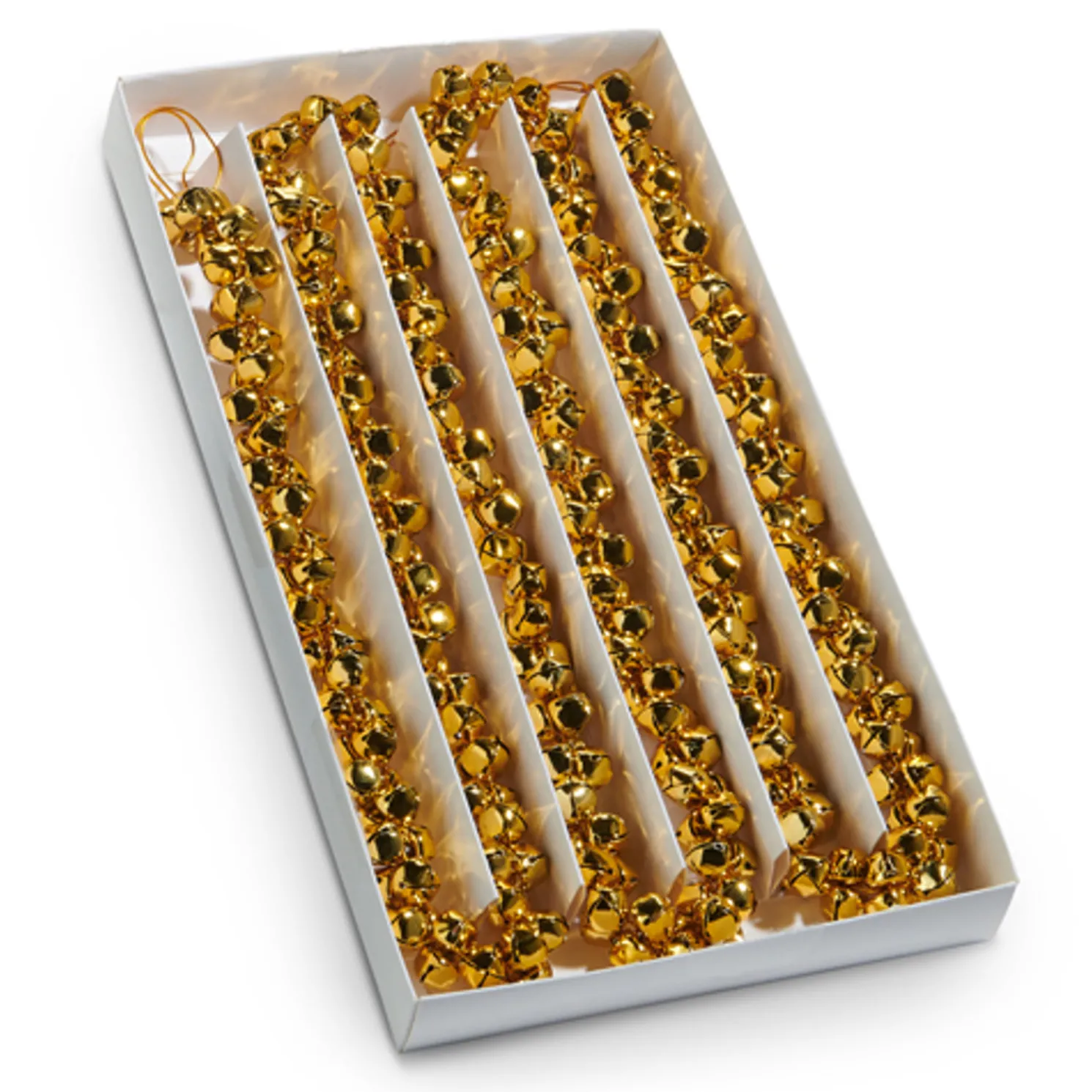 Raz 6' Gold Jingle Bell Christmas Tree Garland G4532823