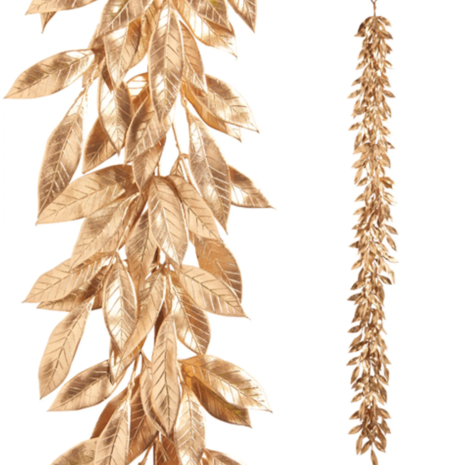 Raz 6' Gold Laurel Leaf Christmas Garland G4422662