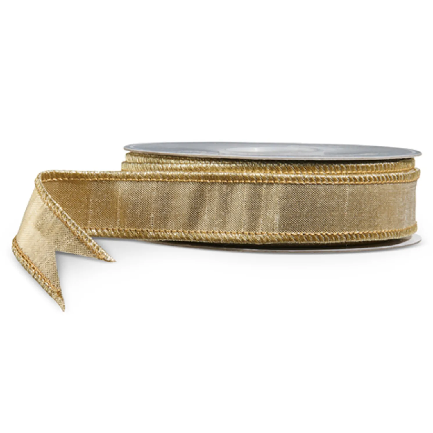 Raz 1" Gold Metallic Wired Christmas Ribbon R4527850