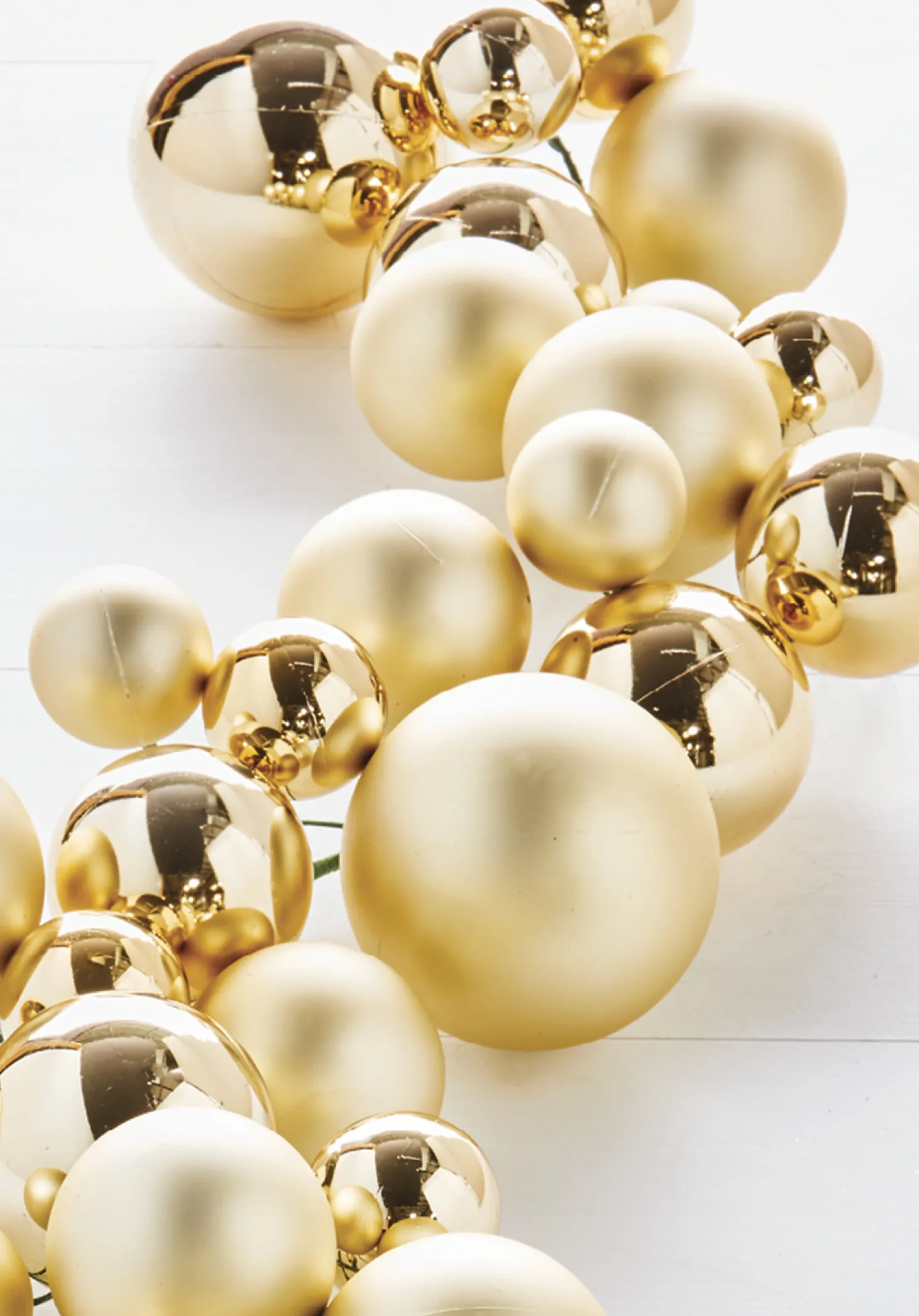 Raz 4' Gold Plastic Ball Christmas Garland G8382770