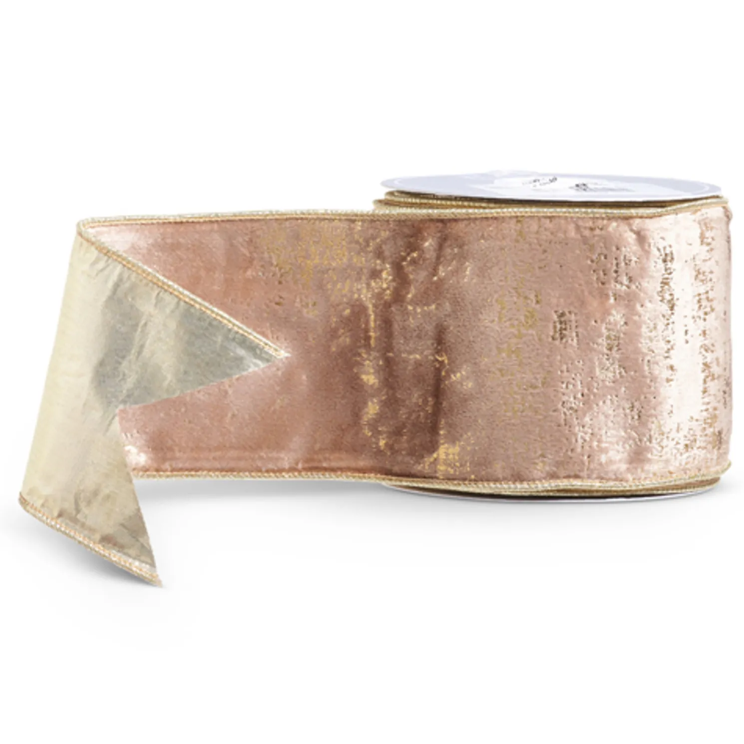 Raz 4" Gold Velvet Wired Christmas Ribbon R4471793