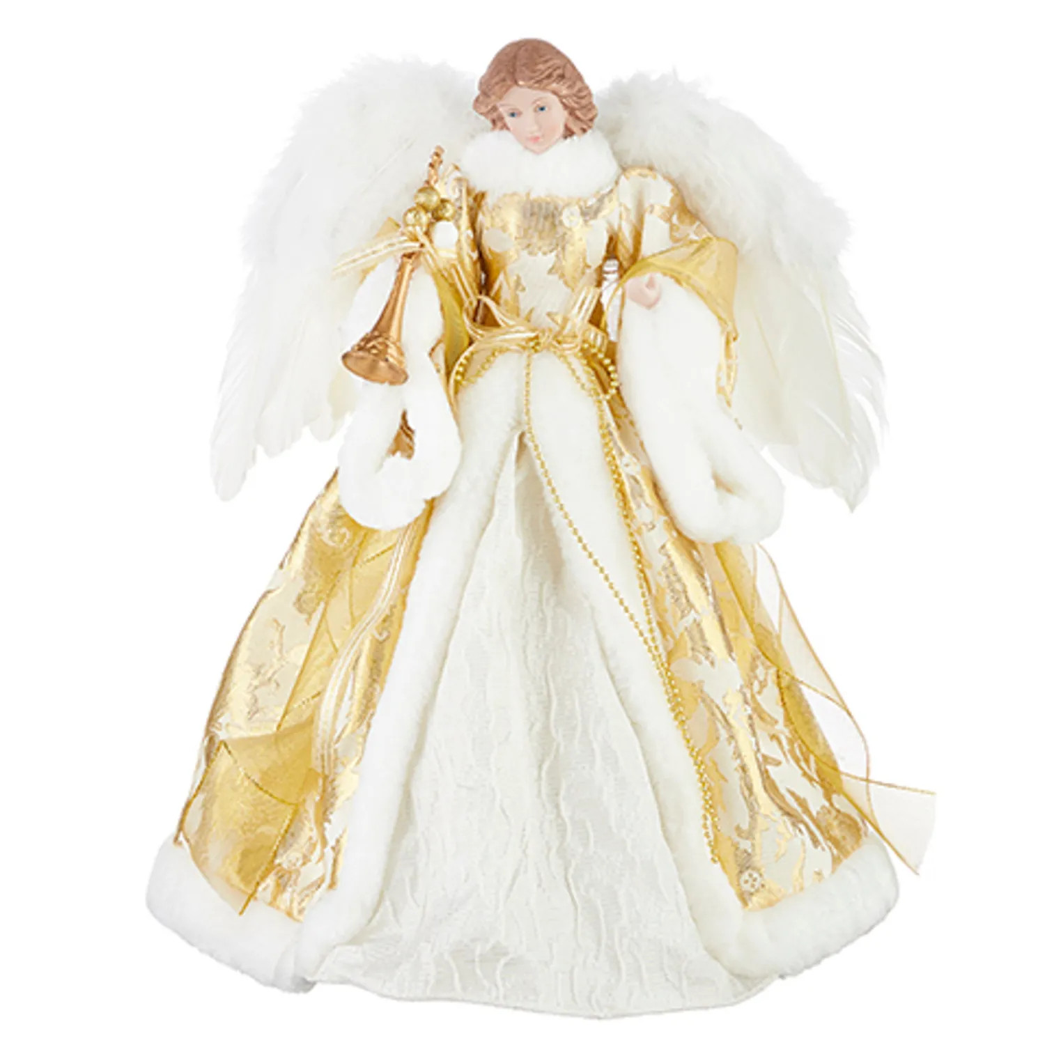 Raz 16" Golden Angel Christmas Tree Topper 4215536