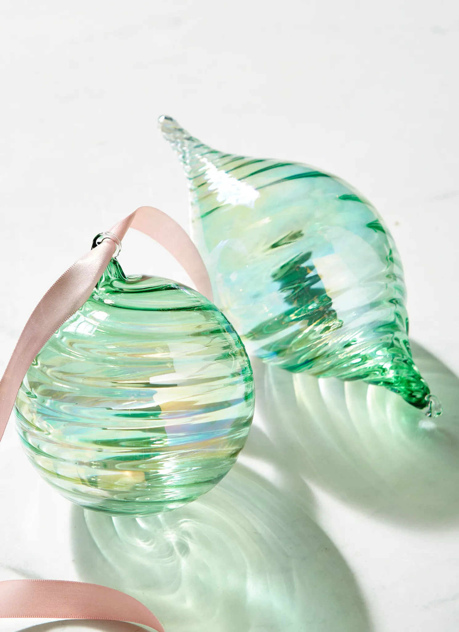 Raz 5" Green Blown Glass Christmas Ornament 4324513