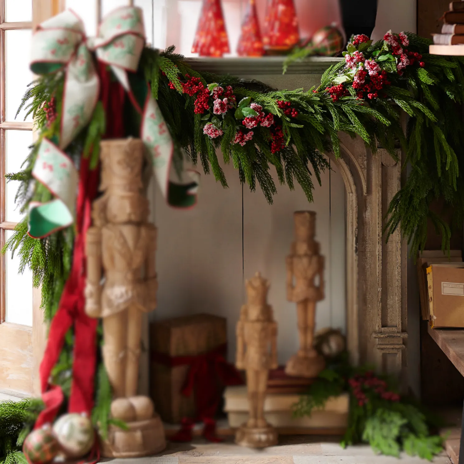 Raz 6' Green Hanging Christmas Garland G4509645