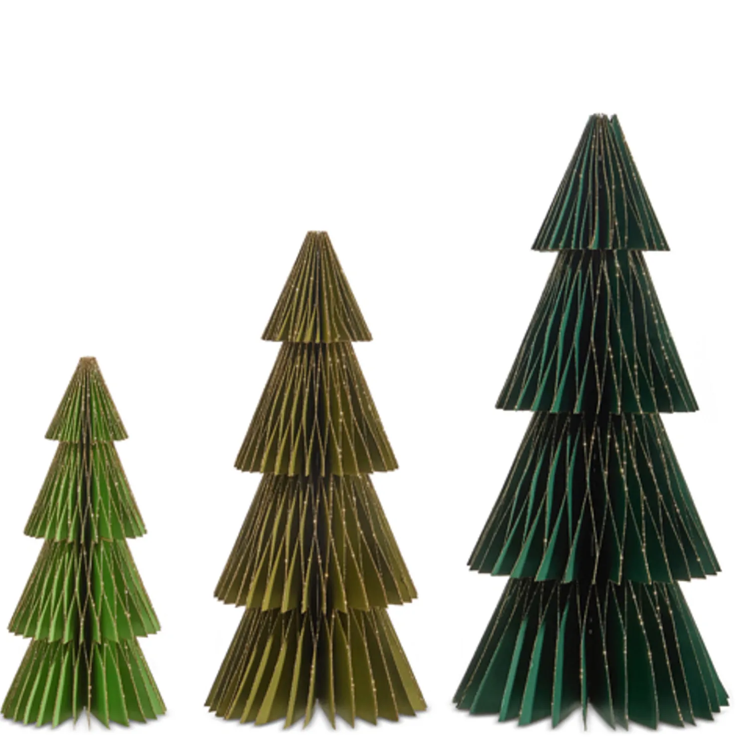 Raz 20" Green Paper Trees Christmas Decoration 4416374