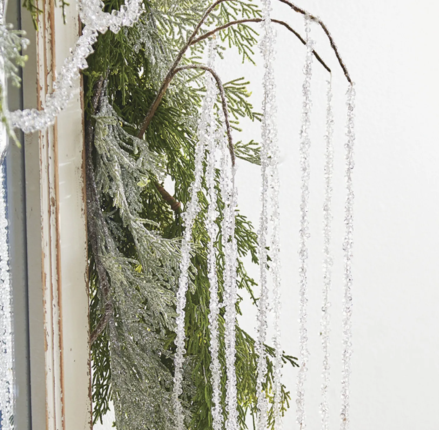 Raz 50" Hanging Crystal Brach Christmas Tree Pick F4017568