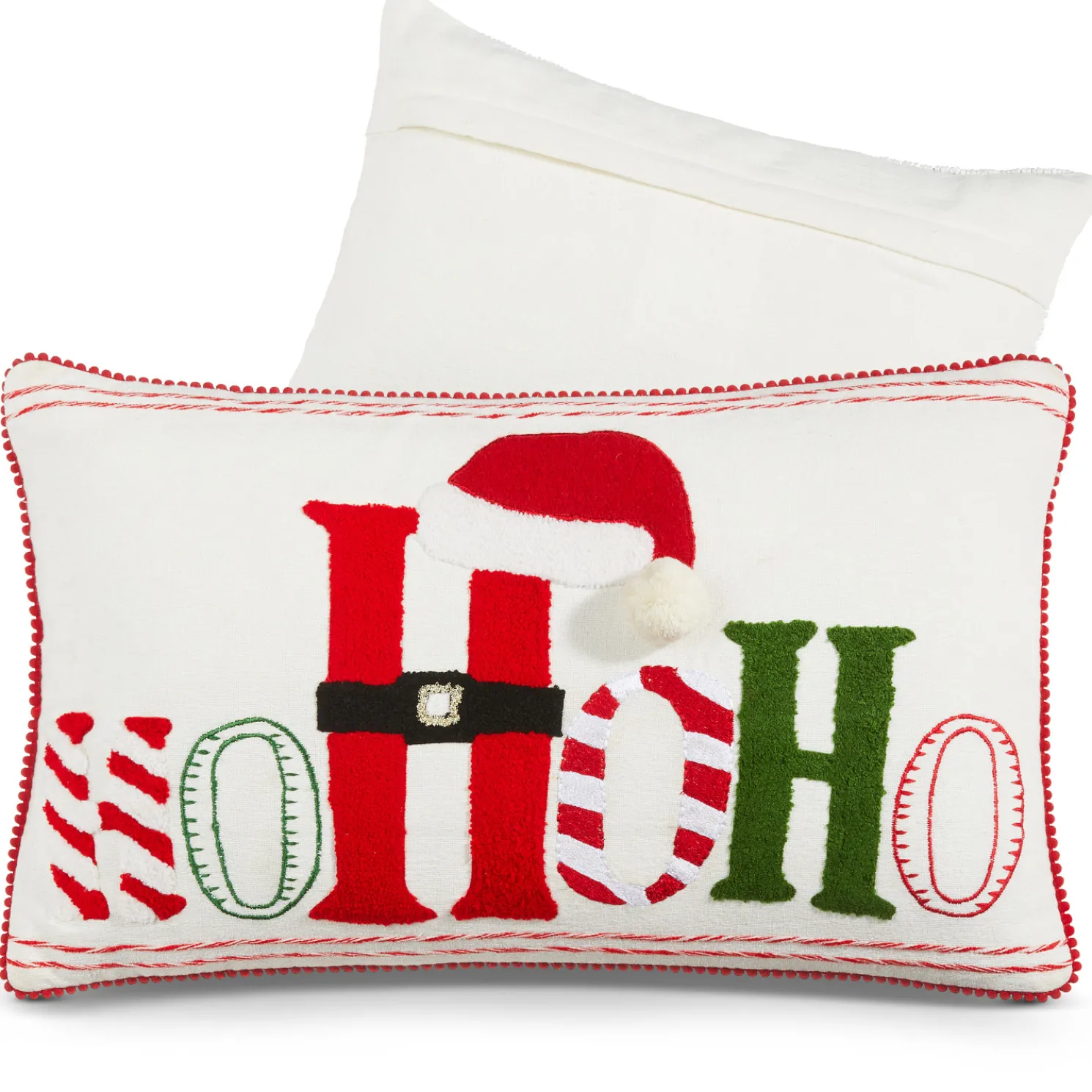 Raz 20" Ho Ho Ho Christmas Lumbar Pillow 4319312