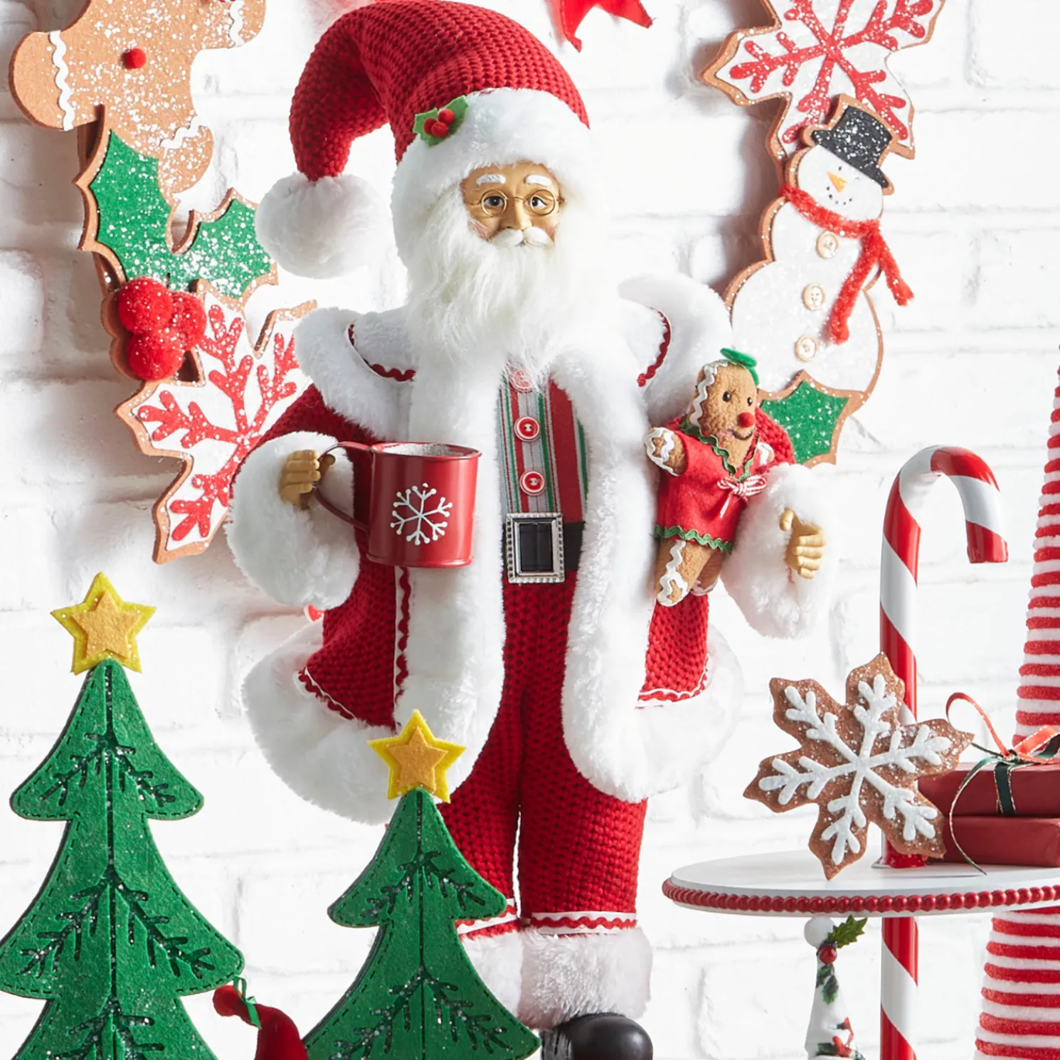 Raz 18" Hot Cocoa Santa Christmas Figure 4515544